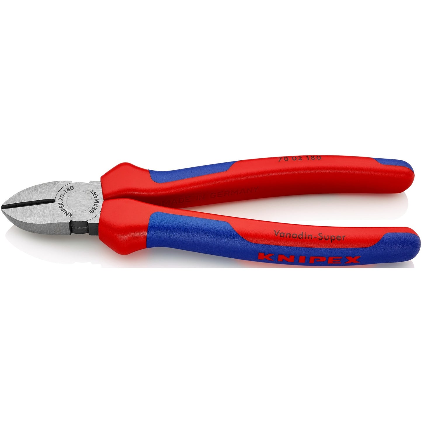 KNIPEX zijsnijtang 70 02 180 kniptang (blauw)