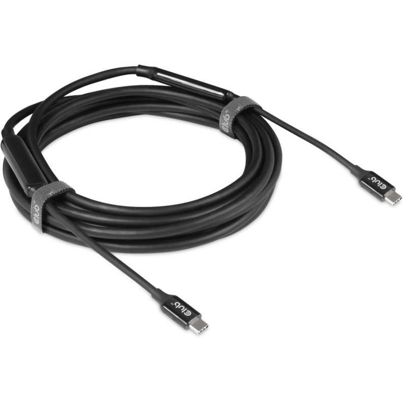 Club 3D usb-c 3.2 gen2 > usb-c active bi-directional kabel (zwart, 5 meter, 8k 60hz)
