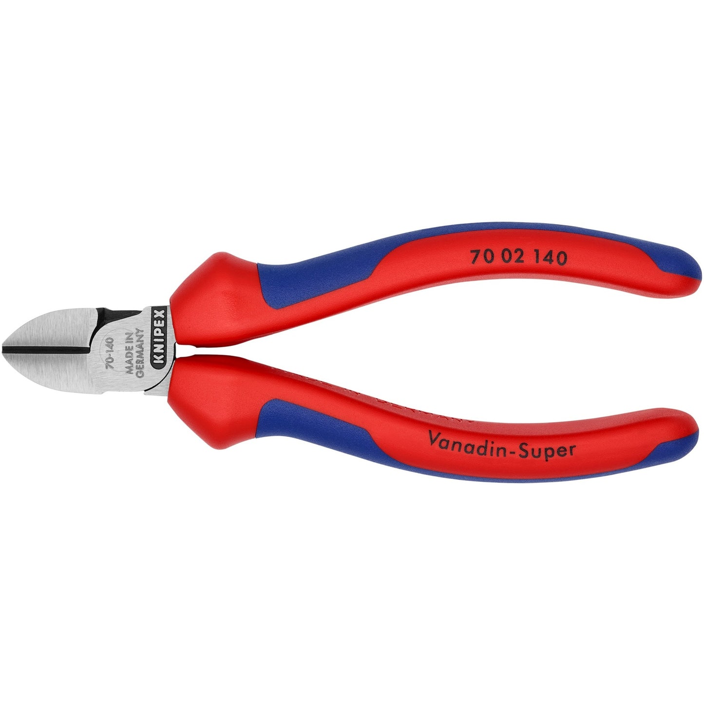 KNIPEX zijsnijtang 70 02 140 kniptang (rood blauw)
