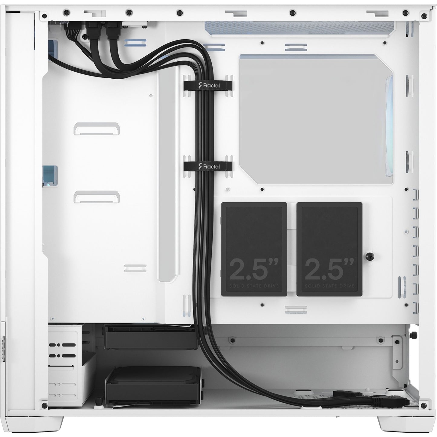 Fractal Design pop air rgb midi tower behuizing (wit | 2x usb-a | rgb | tempered glass)