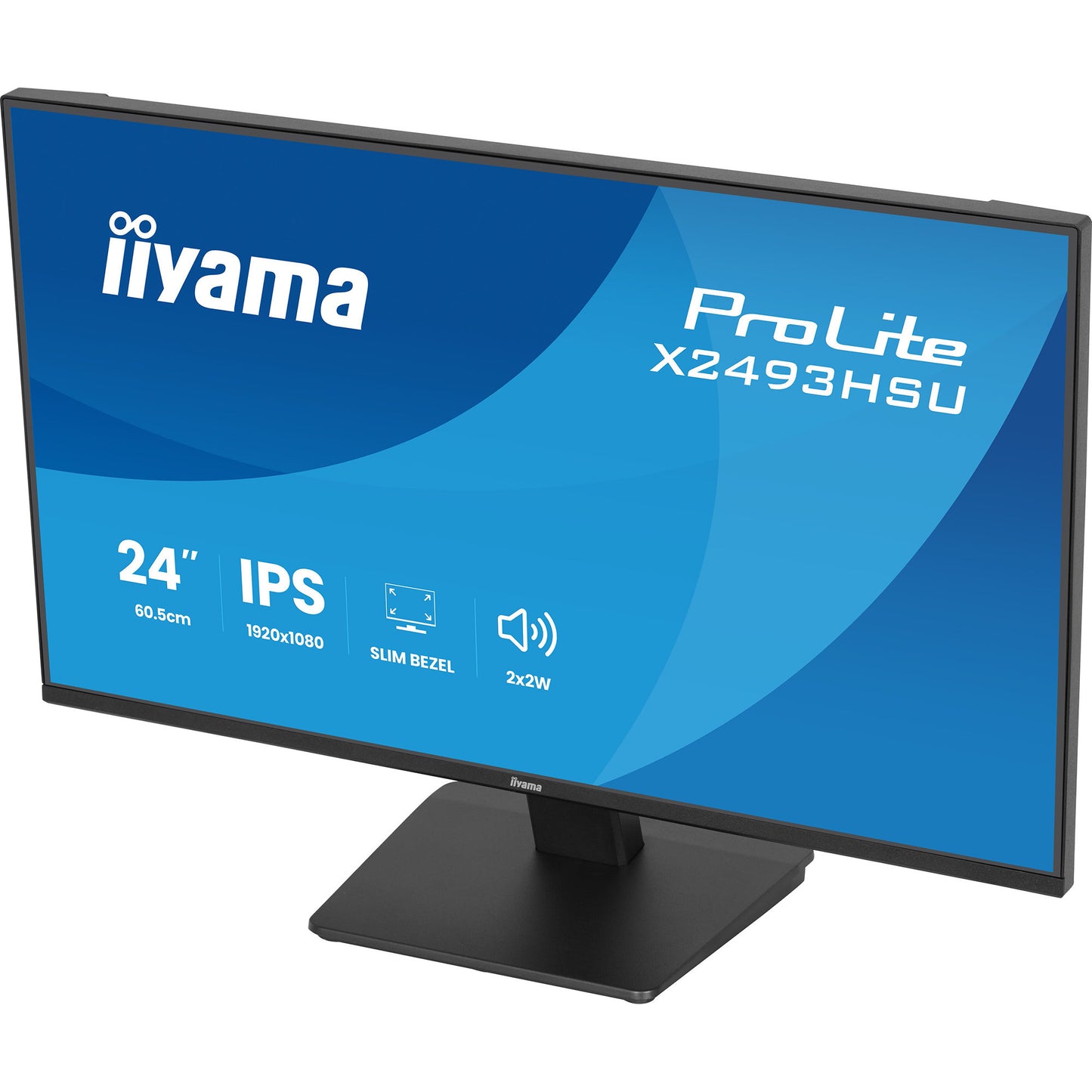 Iiyama prolite x2493hsu-b1 23.8 monitor (zwart (mat), 120 hz, hdmi, displayport, usb, audio)