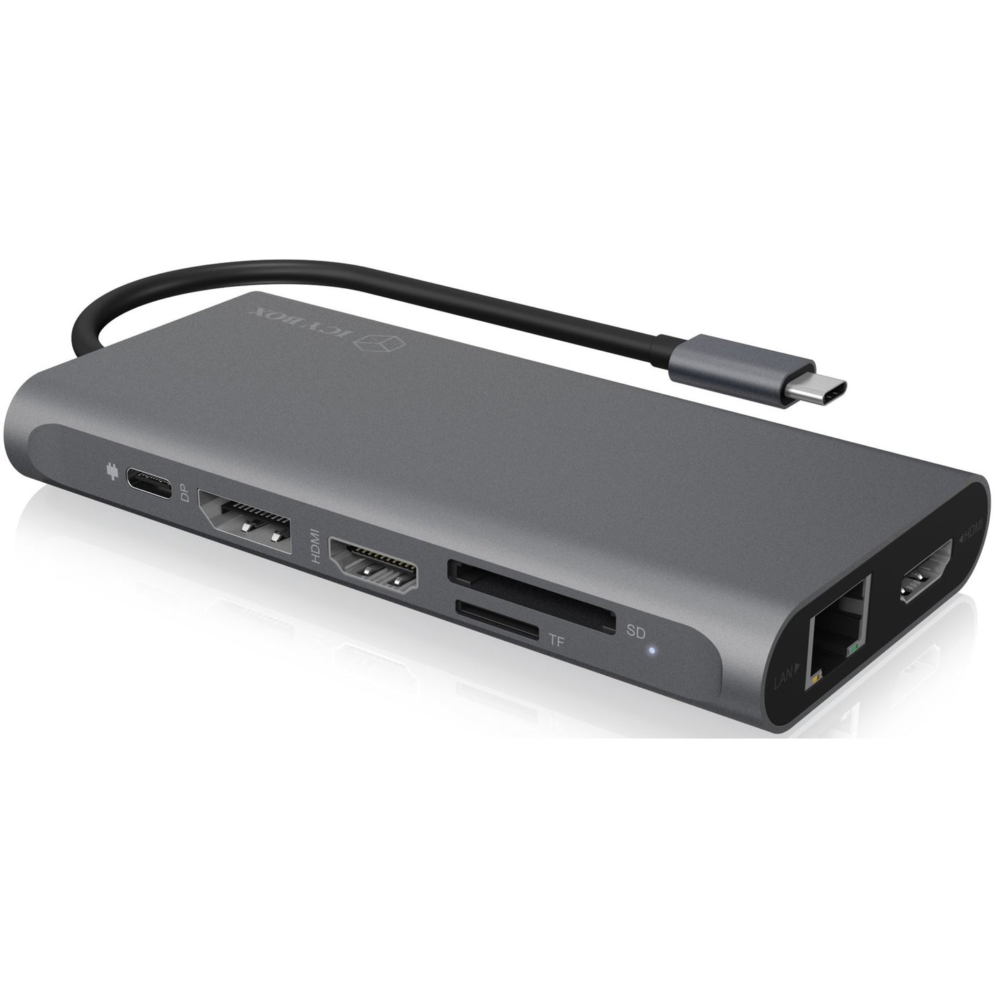 ICY BOX ib-dk4050-cpd dockingstation (antraciet)