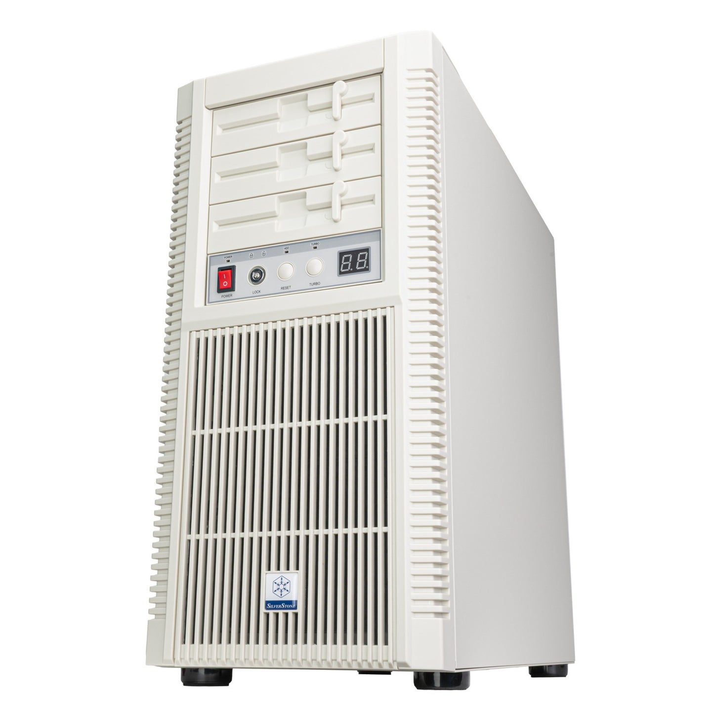 SilverStone flp02 midi tower behuizing (wit | 2x usb-a | 1x usb-c)