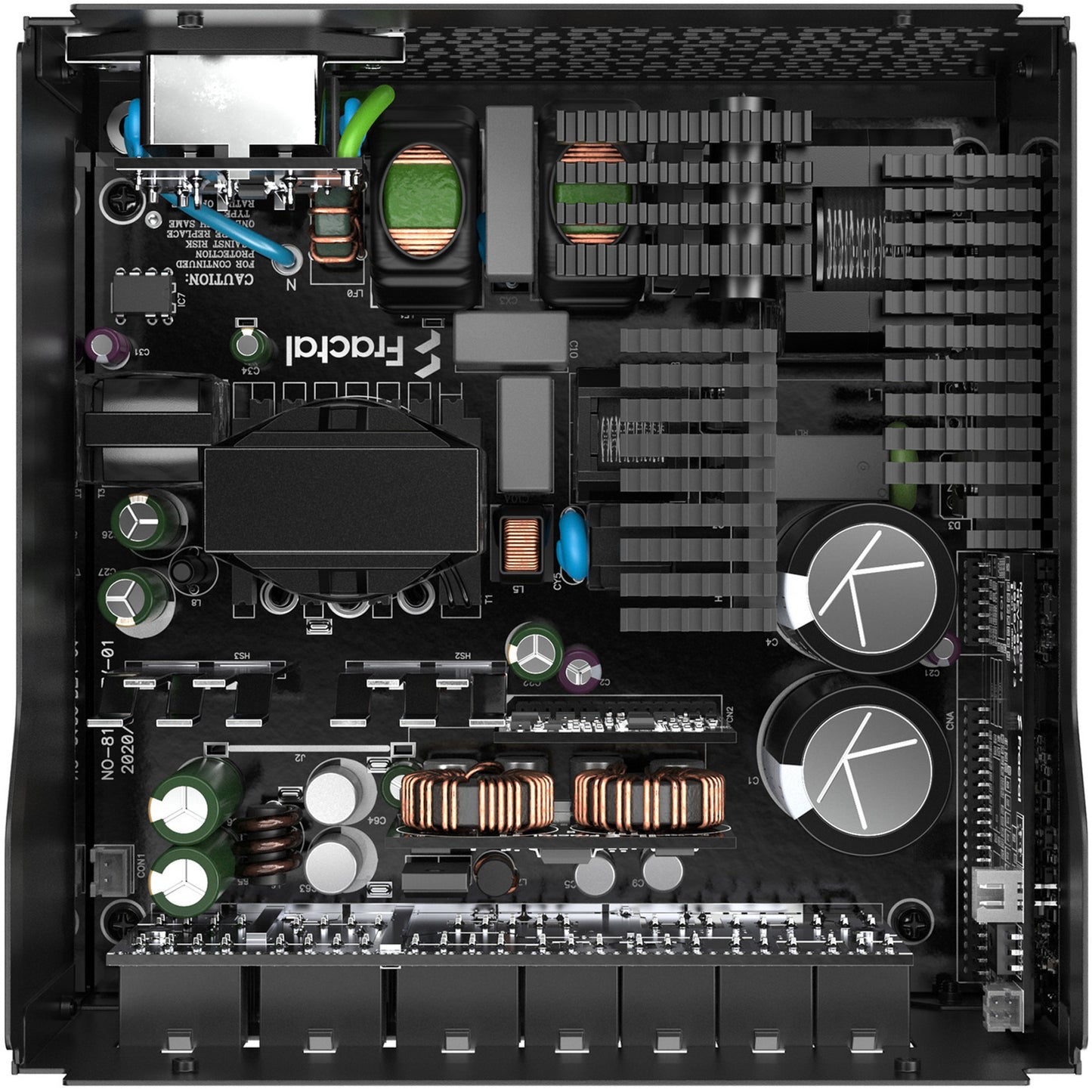 Fractal Design ion gold 3 modulaire 750 watt voeding (zwart, 1x 12v-2x6, 3x pcie)