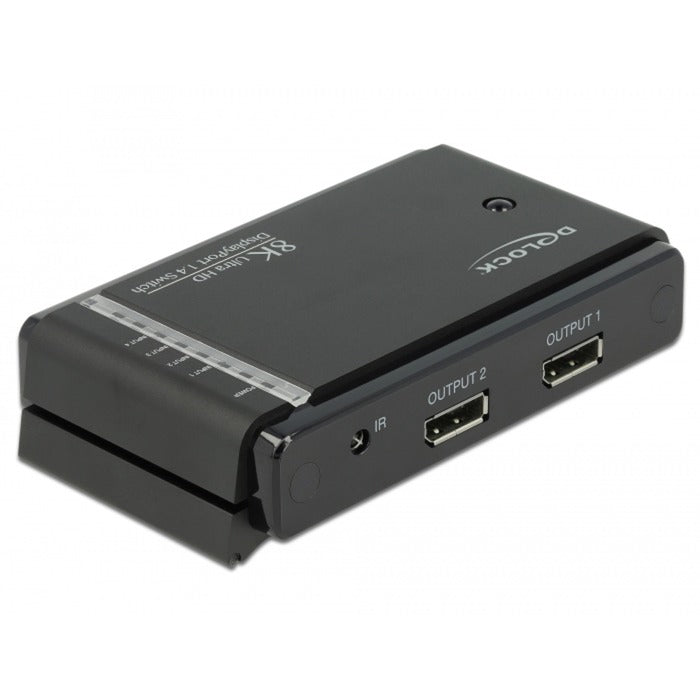 DeLOCK displayport switch 2x 2 displayport in naar 1x 2 displayport out (zwart)