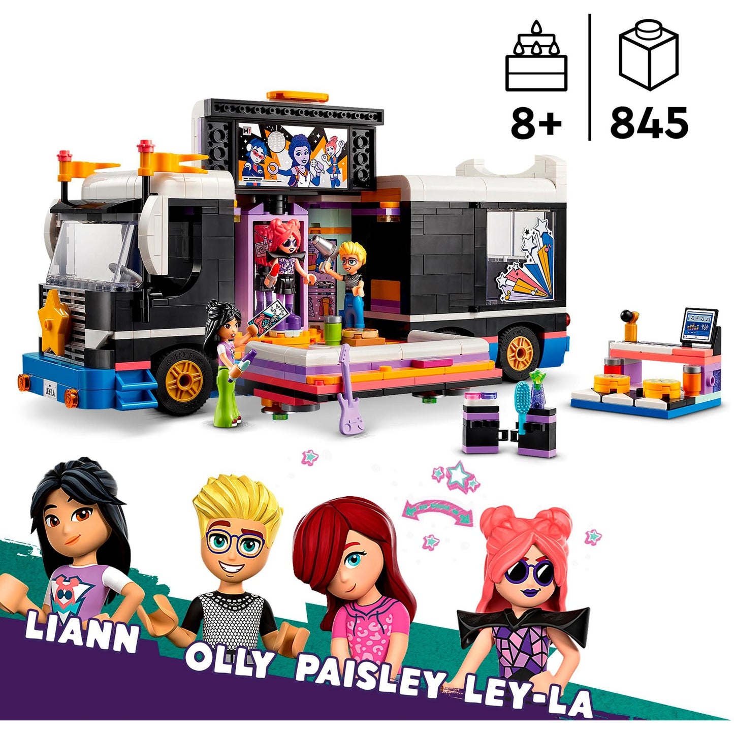 LEGO friends - toerbus van popster constructiespeelgoed (42619)