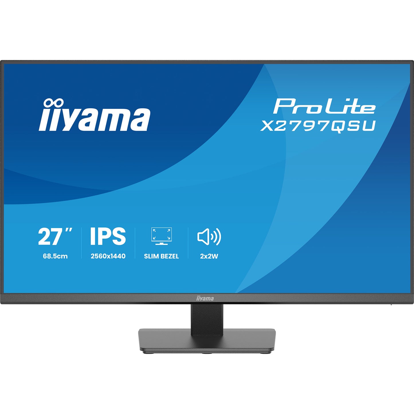 Iiyama prolite x2797qsu-b1 27 monitor (zwart (mat), hdmi, displayport, usb, audio)