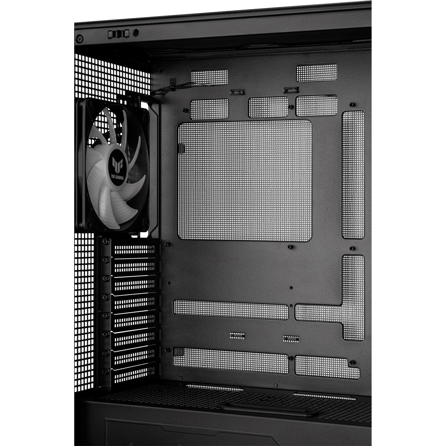 ASUS tuf gaming gt302 argb midi tower behuizing (zwart | 2x usb-a | 1x usb-c | rgb | tempered glass)
