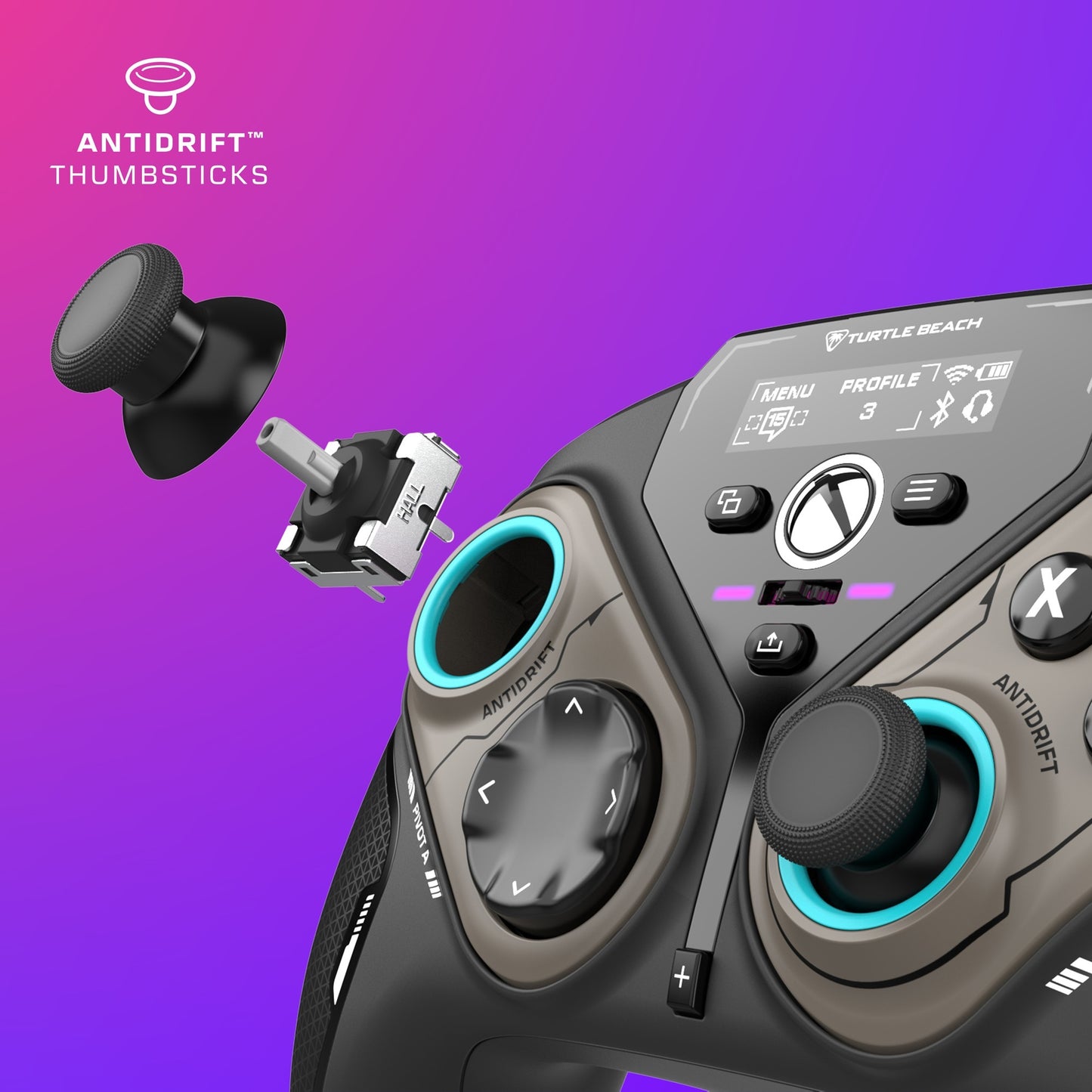 Turtle Beach stealth pivot draadloze slimme controller (zwart, 2,4 ghz bluetooth usb, pc, xbox, android)