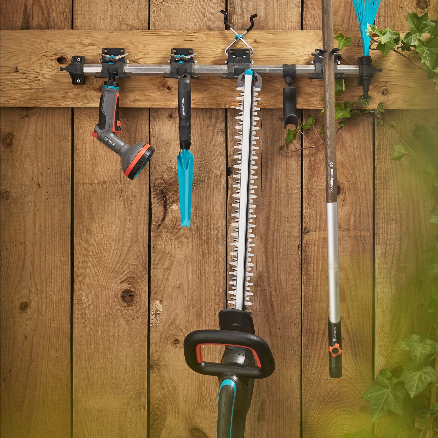 GARDENA accuheggenschaar easycut 45 18v p4a set (grijs turquoise, 14734-20, accu en oplader inbegrepen)