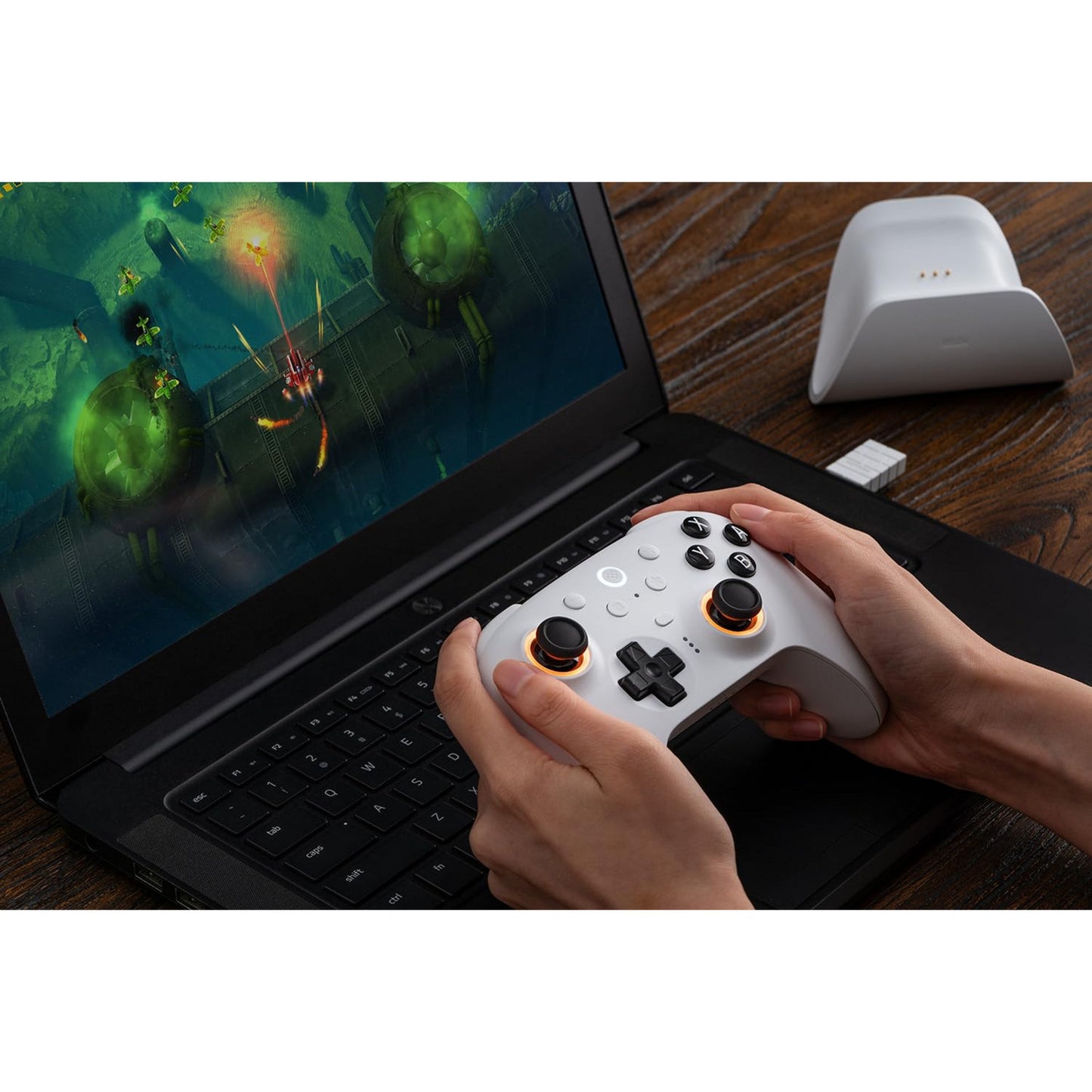 8BitDo ultimate 2 bluetooth controller (wit, pc, switch 2, bluetooth usb-c 2.4 ghz)