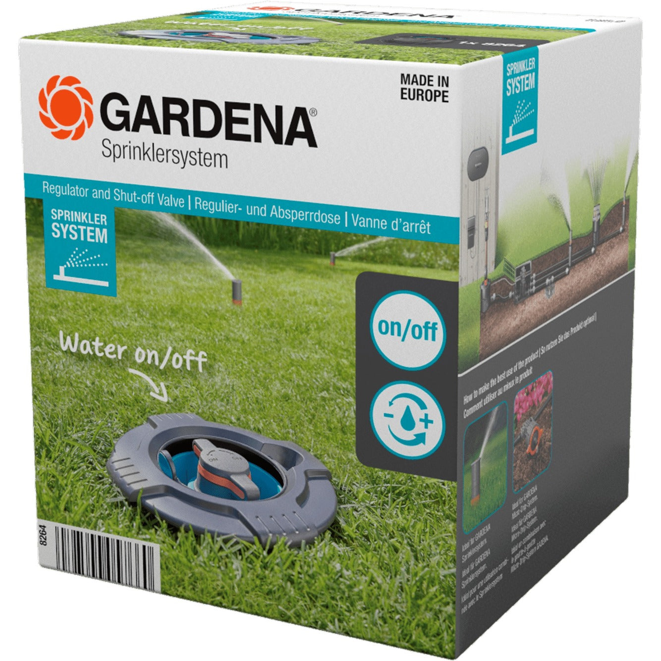GARDENA reguleer- en afsluitventiel reguleerventiel (grijs, 8264-20)