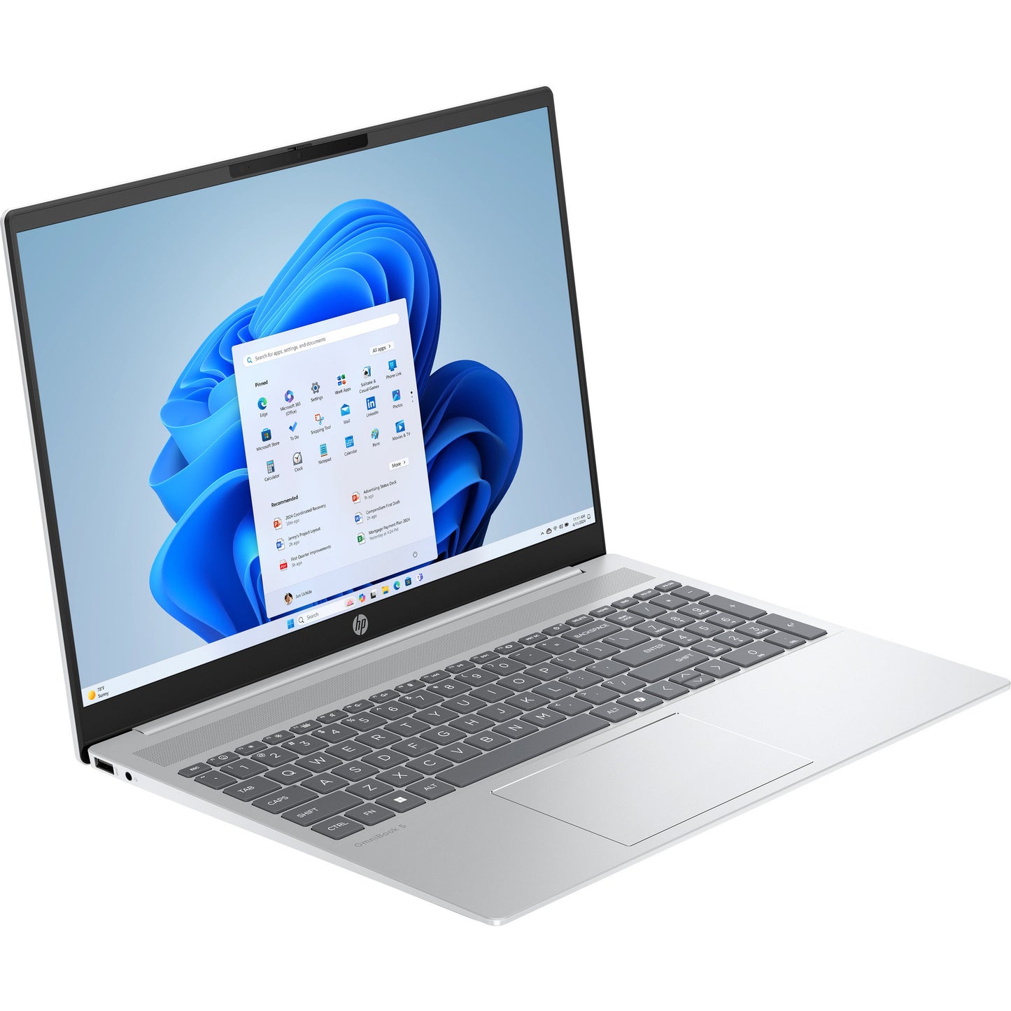 HP omnibook 5 16-bc1070nd (bl8x8ea) 16 laptop (zilver | ryzen 7 8840u | radeon 780m | 16 gb | 512 gb ssd)