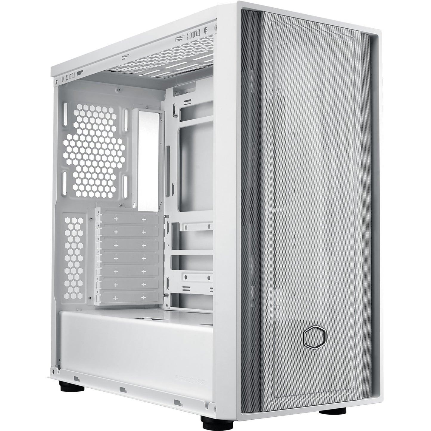 Cooler Master masterbox 600 lite midi tower behuizing (wit | 2x usb-a | 1x usb-c | rgb | tempered glass)