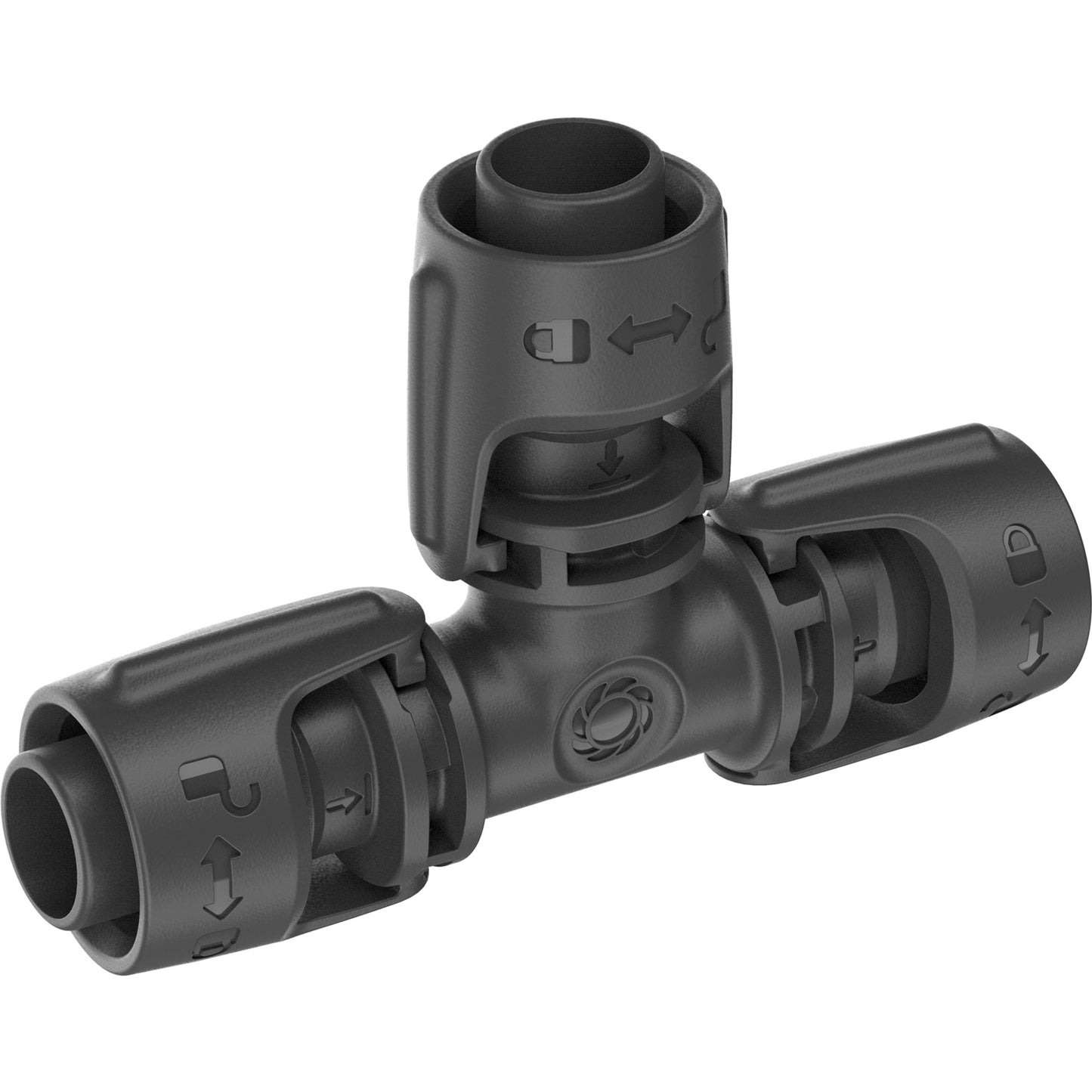 GARDENA t-stuk 13 mm (1 2 ) verbinding (donkergrijs, 2 stuks)