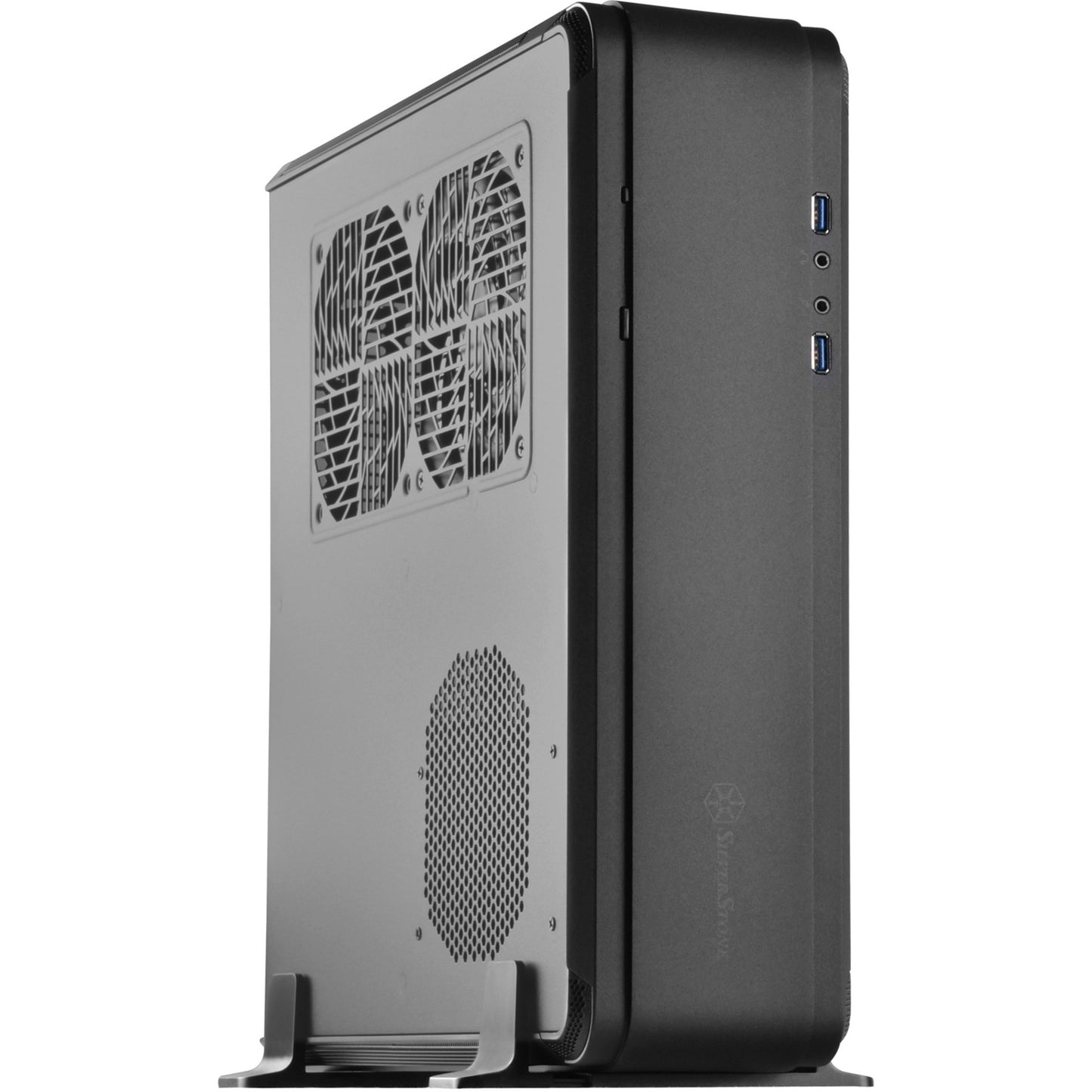 SilverStone sst-ftz01b-e desktop behuizing (zwart | 2x usb-a)