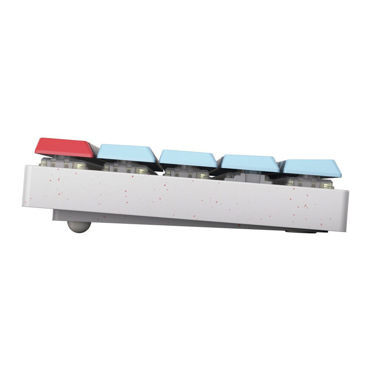 CHERRY mx-lp 2.1 compact wireless rgb mechanisch toetsenbord (wit, us lay-out (qwerty), mx low profile speed, 65%, rgb, abs keycaps, 2.4 ghz | bluetooth 5.2 | usb-c)