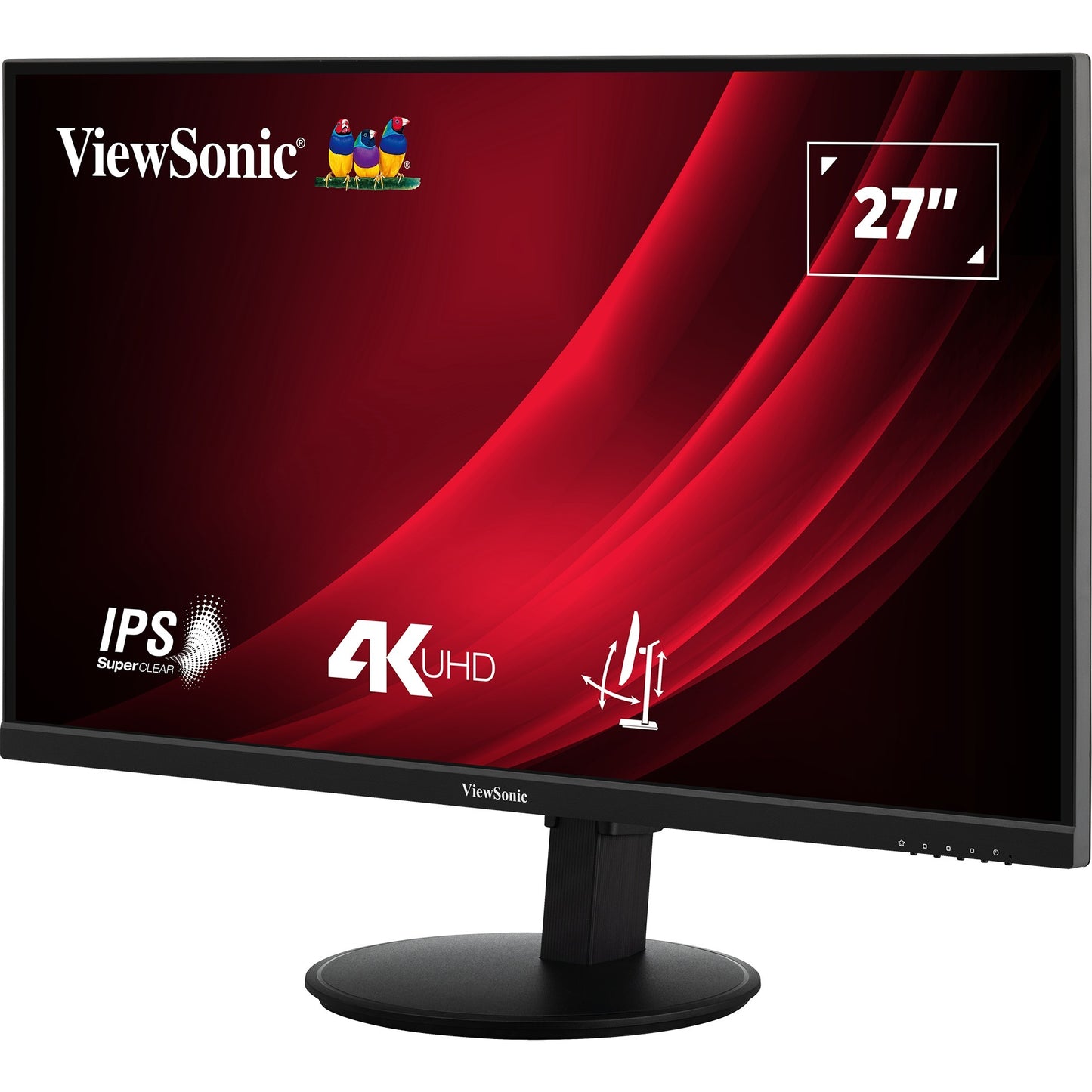 ViewSonic vg2708-4k 27 monitor (zwart (mat), 2x hdmi, 1x displayport)