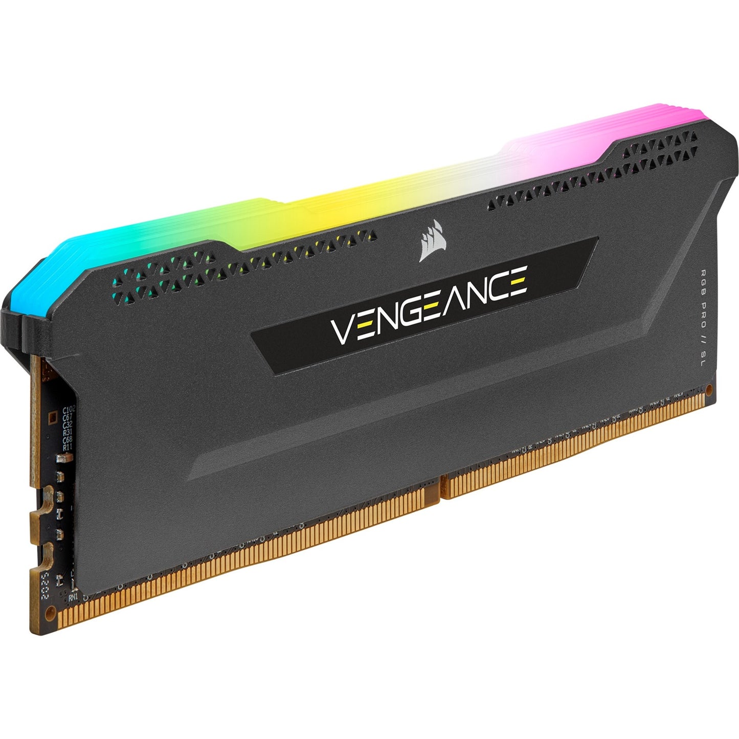 Corsair vengeance rgb pro sl 32 gb ddr4-3200 (2x 16 gb) werkgeheugen (zwart, cmh32gx4m2z3200c16, xmp 2.0)