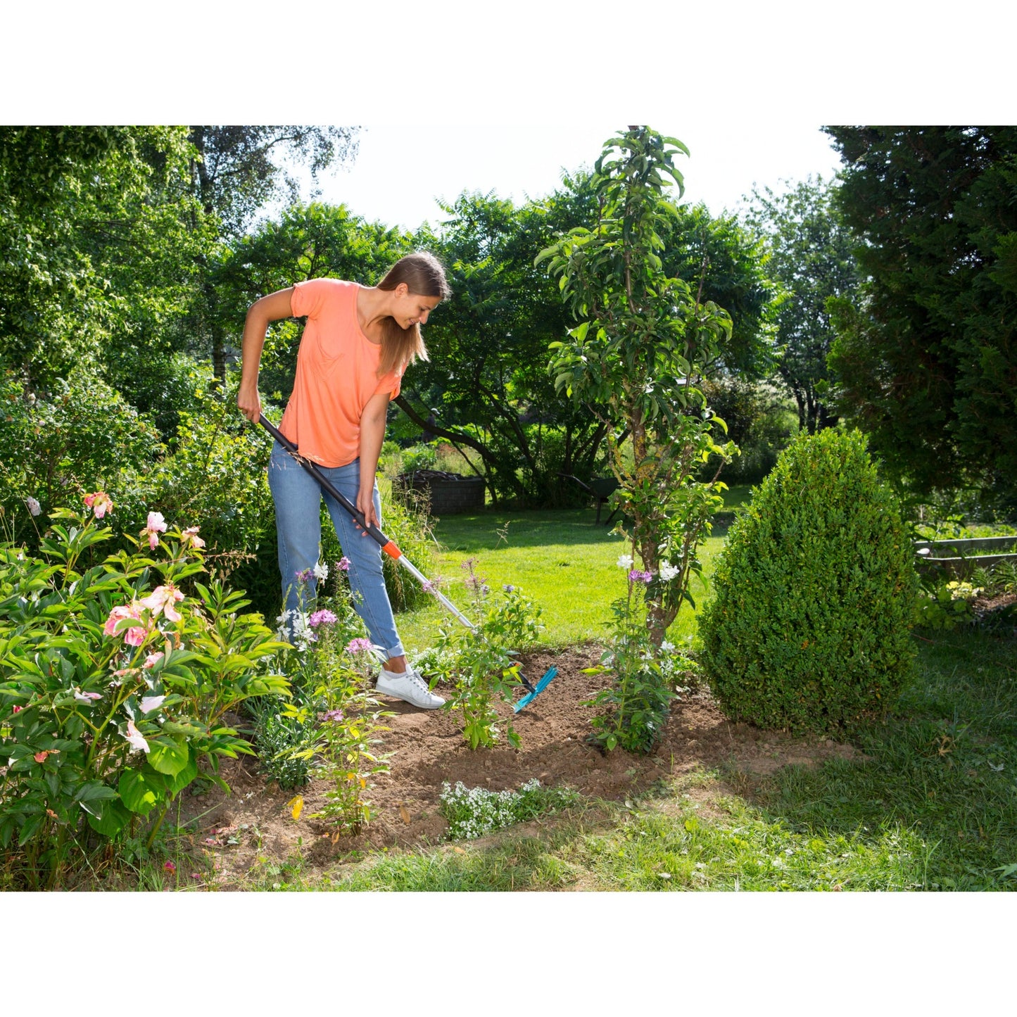 GARDENA combisystem telescoopsteel 90 - 145 cm (antraciet oranje, 3719-20)