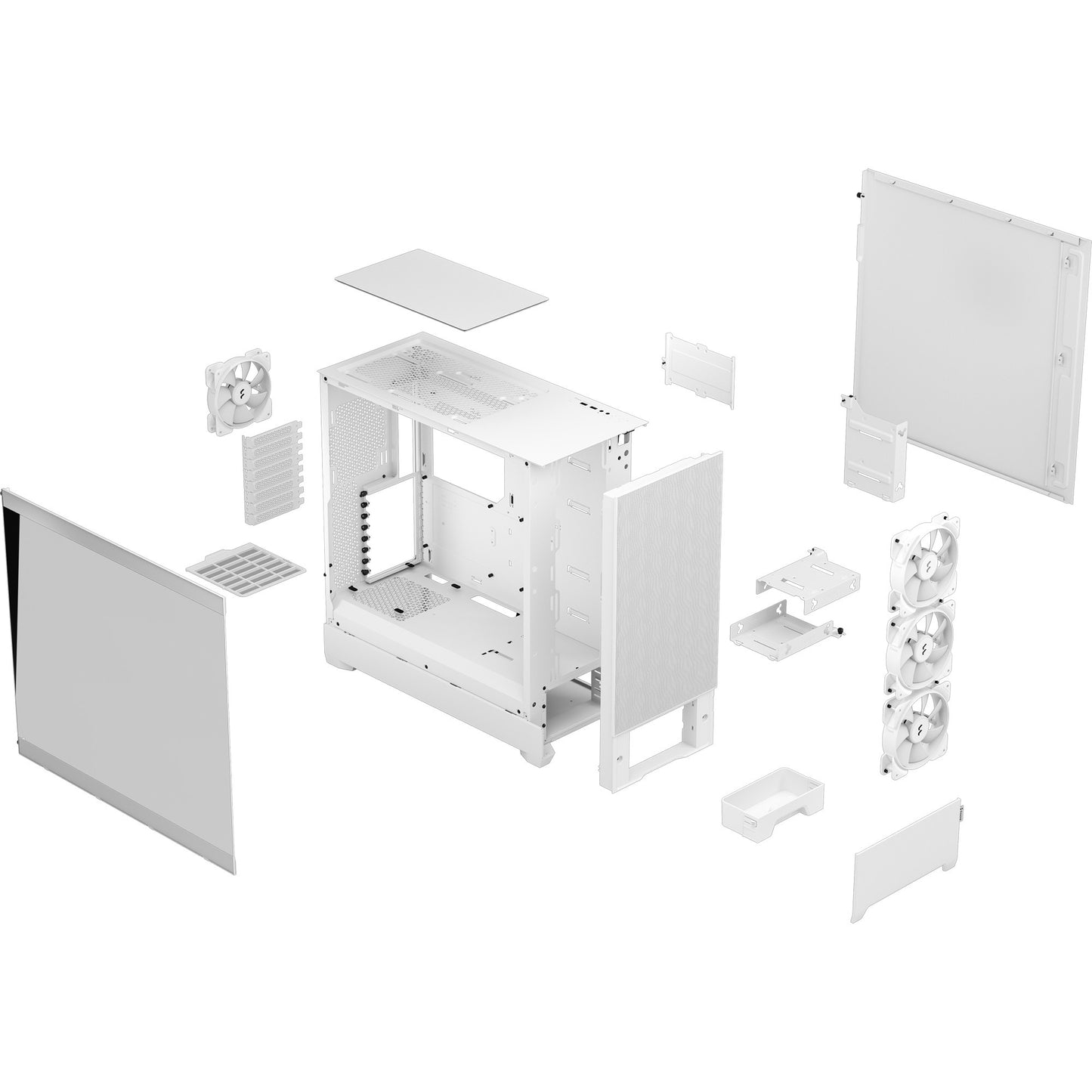 Fractal Design pop xl air rgb big tower behuizing (wit | 2x usb-a | rgb | tempered glass)