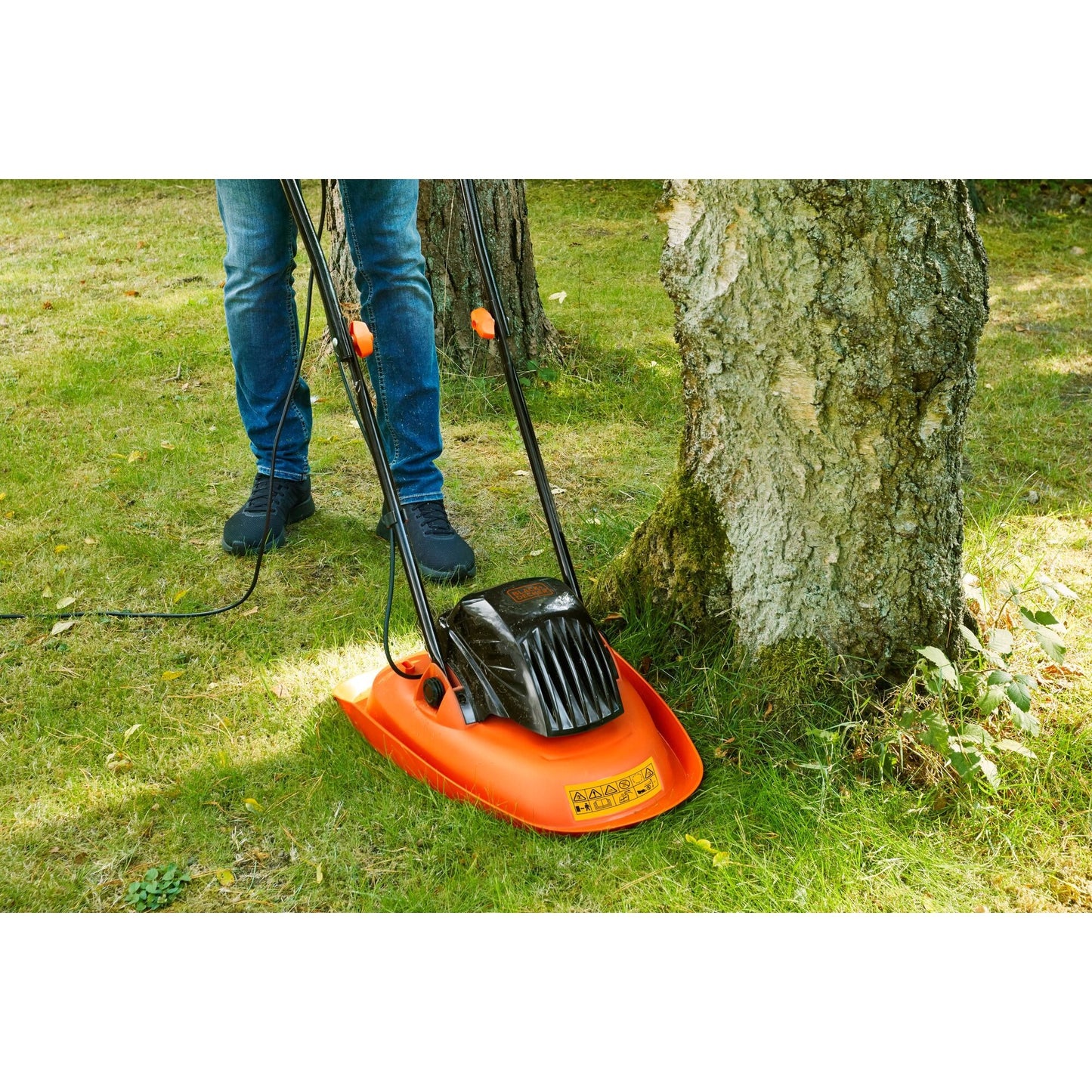 BLACK+DECKER 1200w 30cm zweefmaaier grasmaaier (oranje zwart)