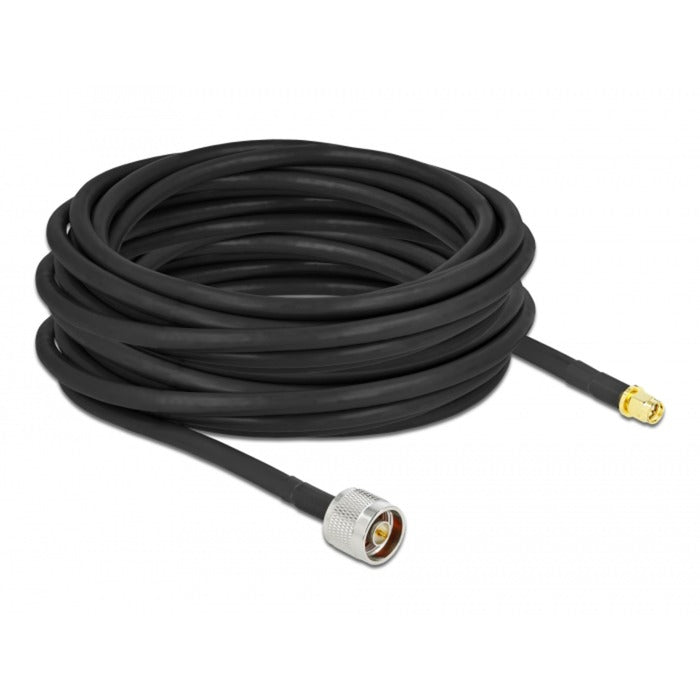 DeLOCK antennekabel n stekker > sma stekker lmr cfd300 (zwart, 10 meter)