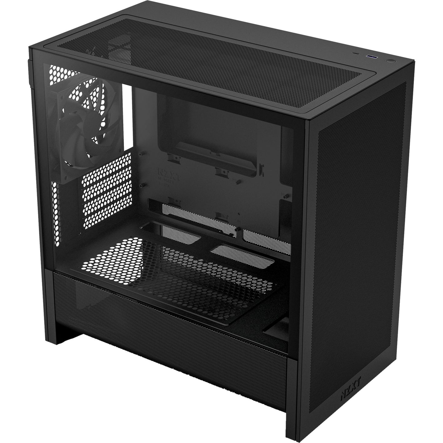 NZXT h3 flow midi tower behuizing (zwart (mat) | 1x usb-a | 1x usb-c | tempered glass)