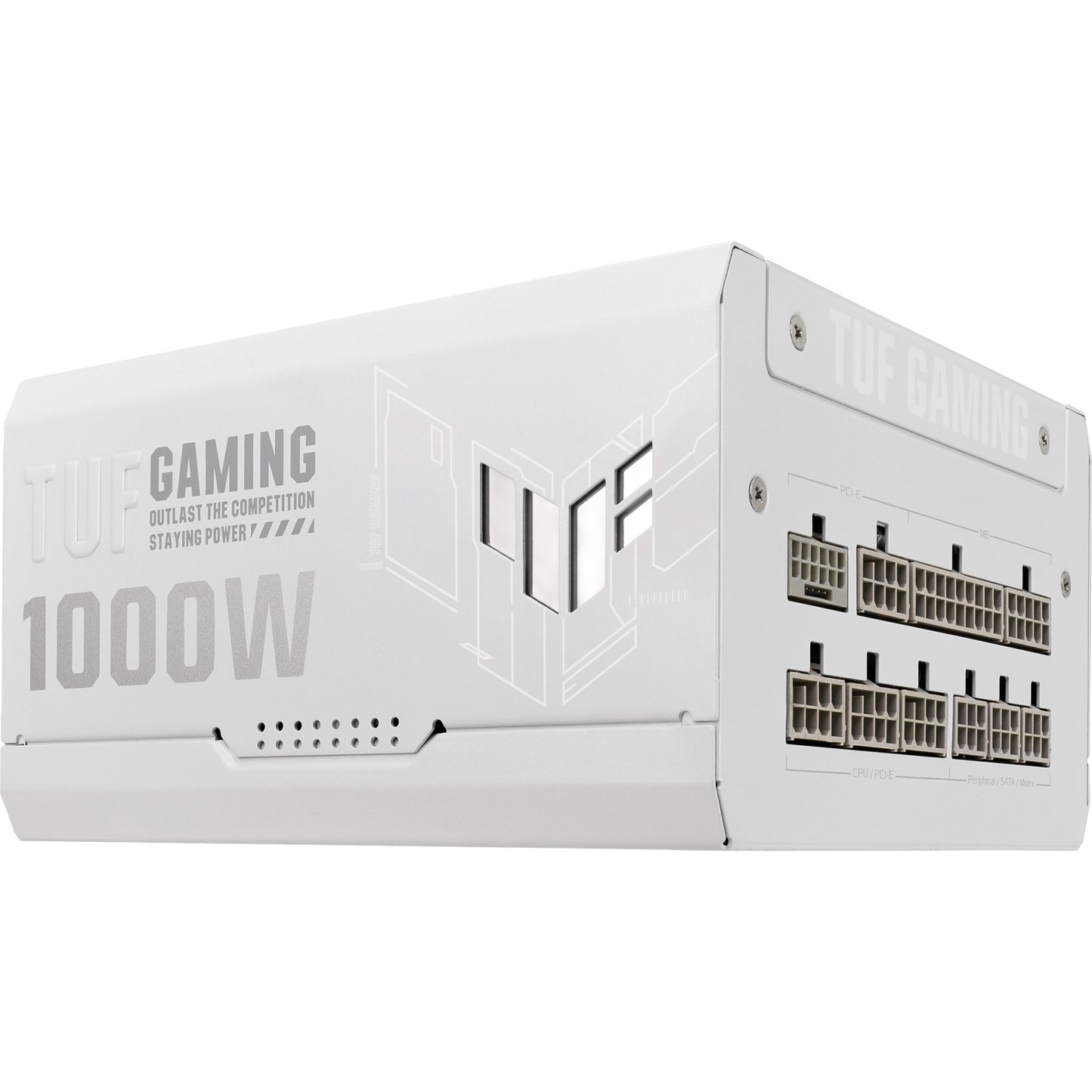 ASUS tuf gaming gold white edition modulaire 1000 watt voeding (wit, 1x 12v-2x6, 4x pcie)