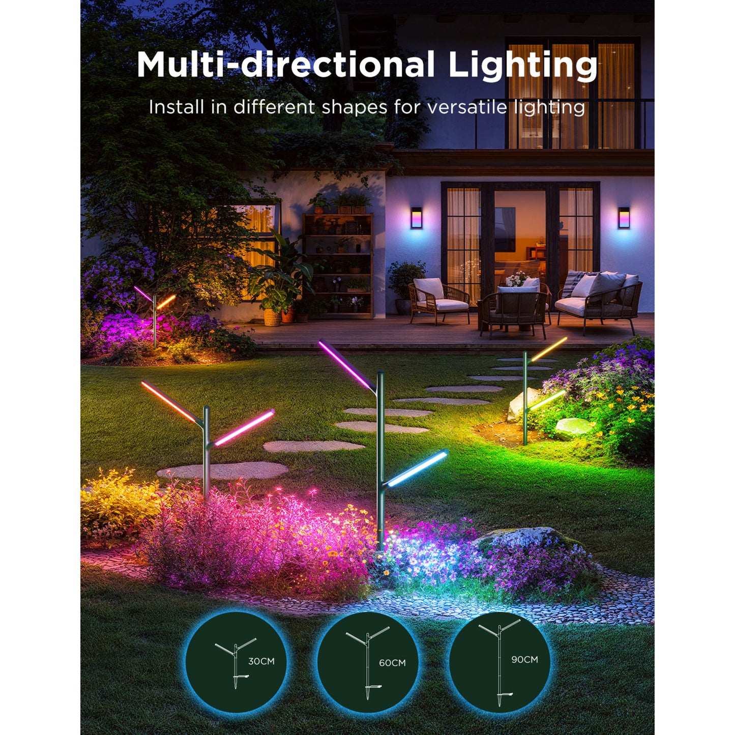 Govee outdoor garden lights - 2-pack sfeerverlichting (2,4ghz-wifi + bluetooth)