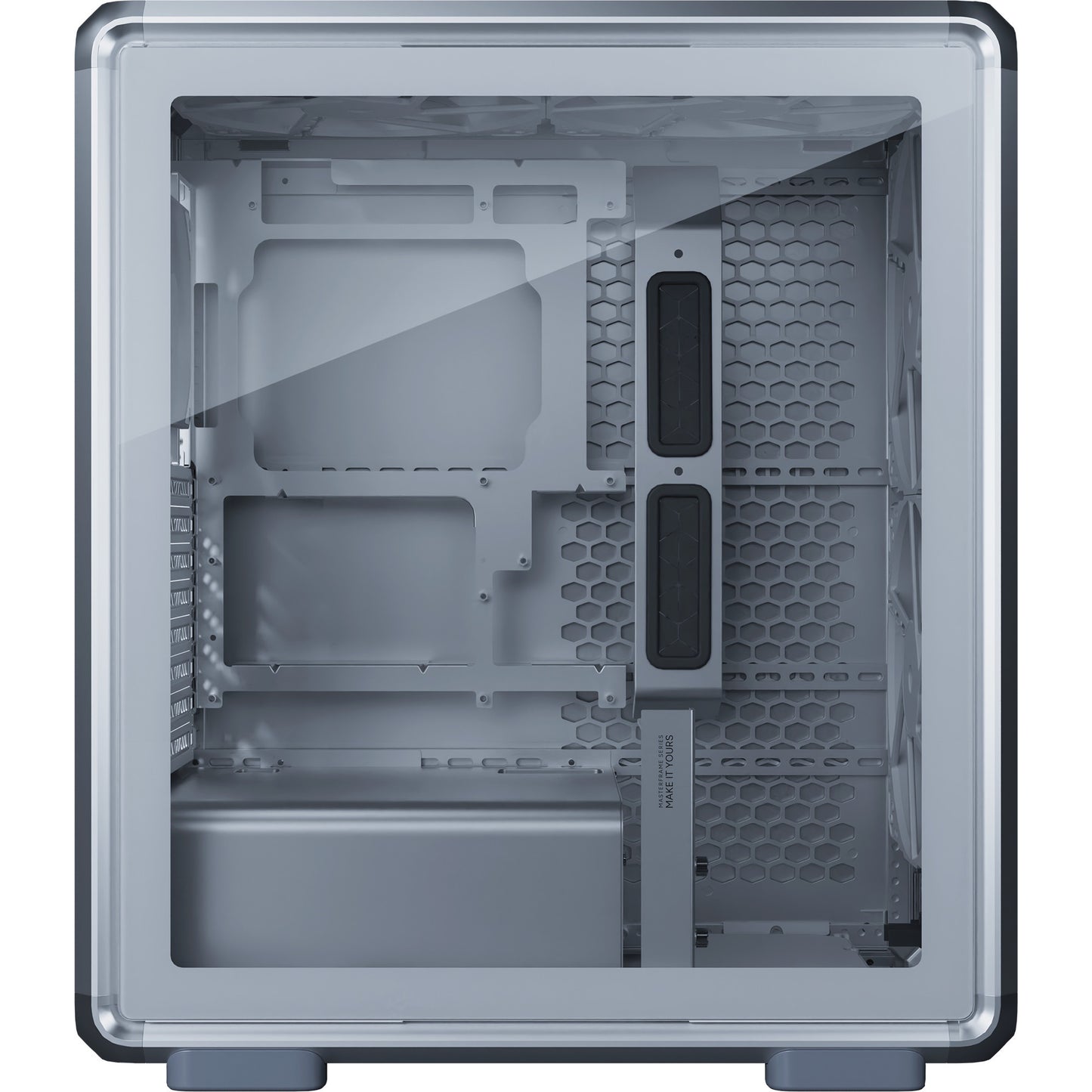 Cooler Master masterframe 500 mesh argb midi tower behuizing (zilver | 2x usb-a | 1x usb-c | rgb | tempered glass)