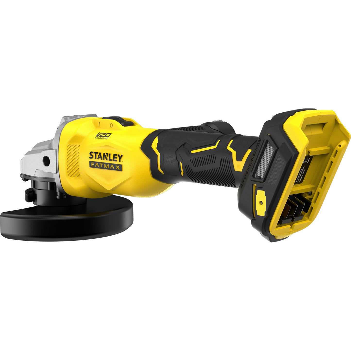 Stanley fatmax v20 18v haakse slijper 125mm (zwart geel, accu en oplader niet inbegrepen)