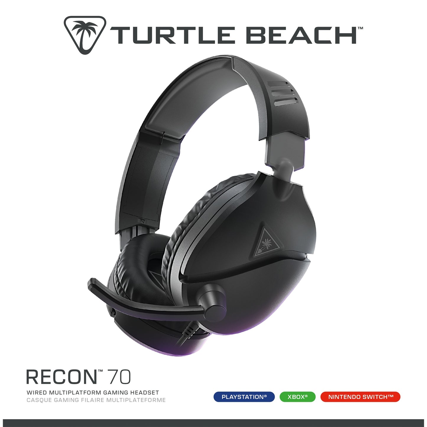 Turtle Beach ear force recon 70p black (2024) over-ear gaming headset (zwart, ps4, ps5, xbox series x|s, xbox one, switch, pc, mobile)