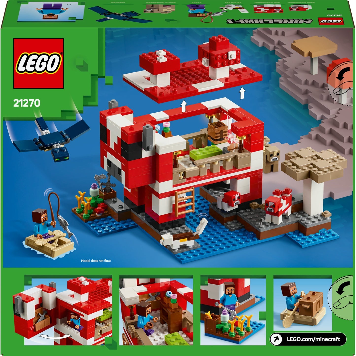 LEGO minecraft 21270 het mooshroom huis