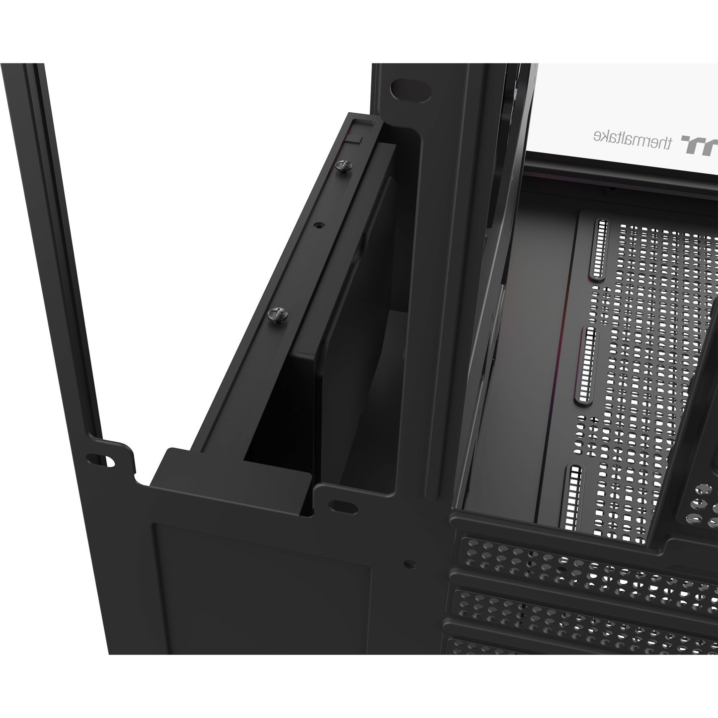 Thermaltake view 380 ws argb midi tower behuizing (zwart houtkleur | 2x usb-a | 1x usb-c | rgb | tempered glass)