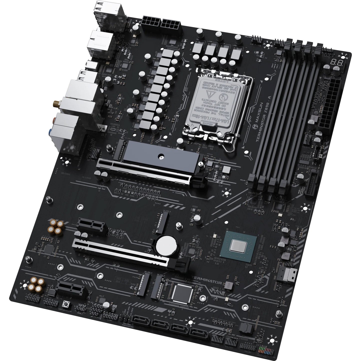 MAXSUN ms-terminator z890-a wifi socket 1851 moederbord (zwart, raid, 2.5 gb-lan, wlan, bt, sound, atx)