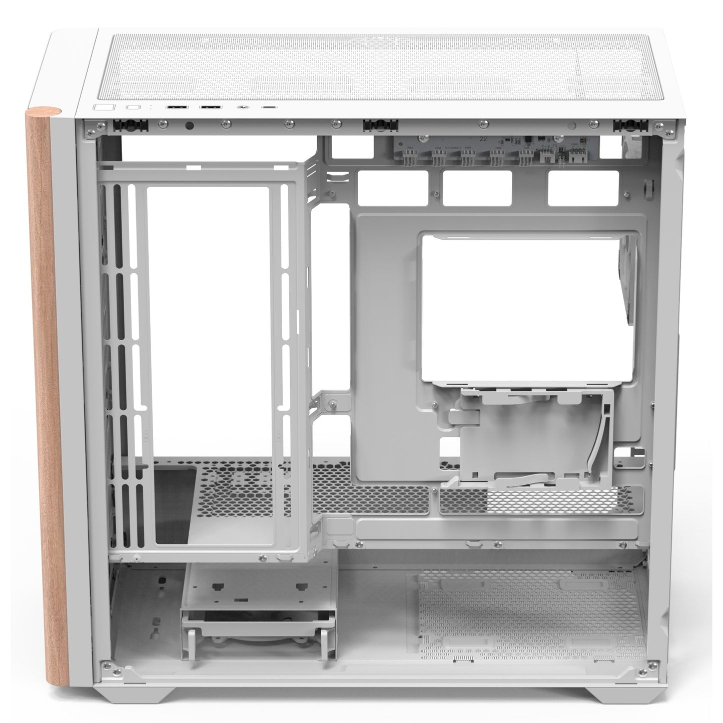Aerocool b301a mini tower behuizing (wit | 1x usb-a | 1x usb-c | rgb)