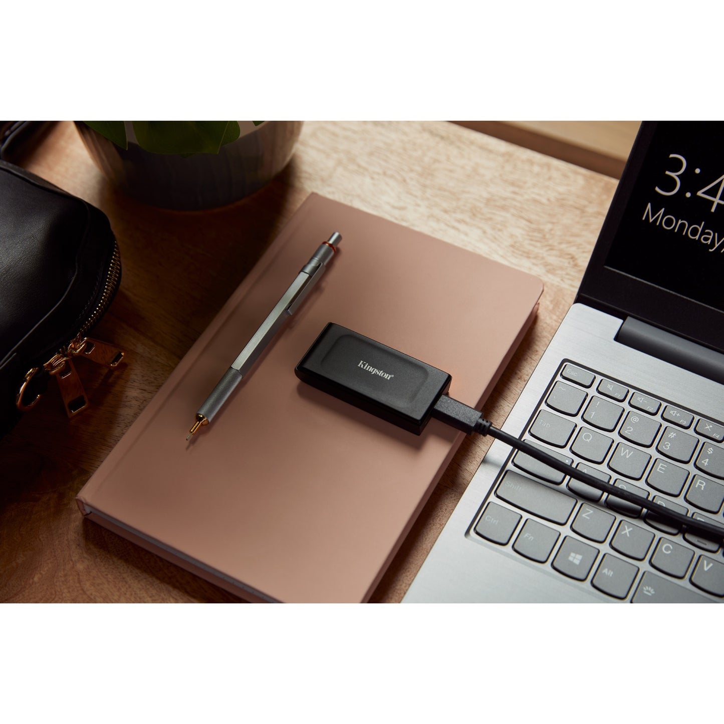 Kingston xs1000 portable 1 tb externe ssd (zwart, sxs1000 1000g, usb-a 3.2 (10 gbit s))