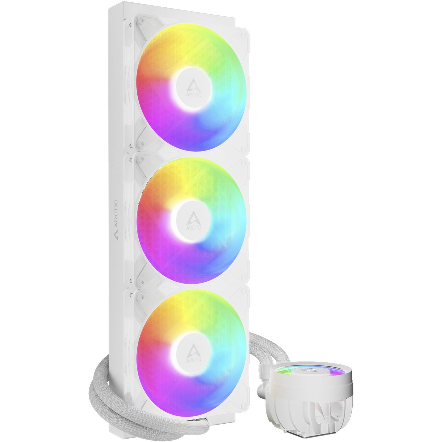 ARCTIC liquid freezer iii pro 420 a-rgb waterkoeling (wit, 4-pins pwm fan-connector)