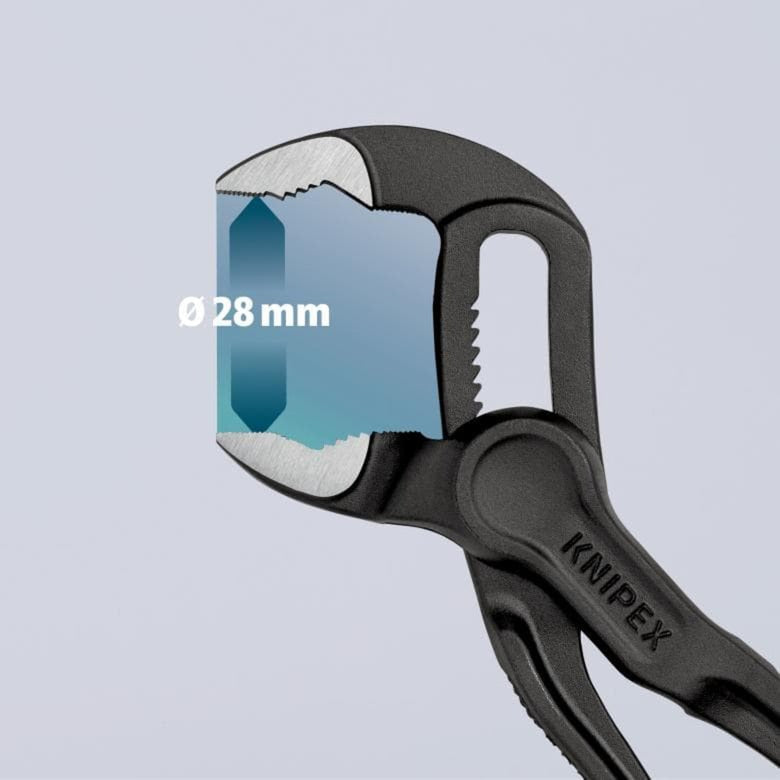 KNIPEX waterpomptang cobra xs 87 00 100 zweedse- waterpomp-tang (zwart, detailverstelling met 11 stelposities)