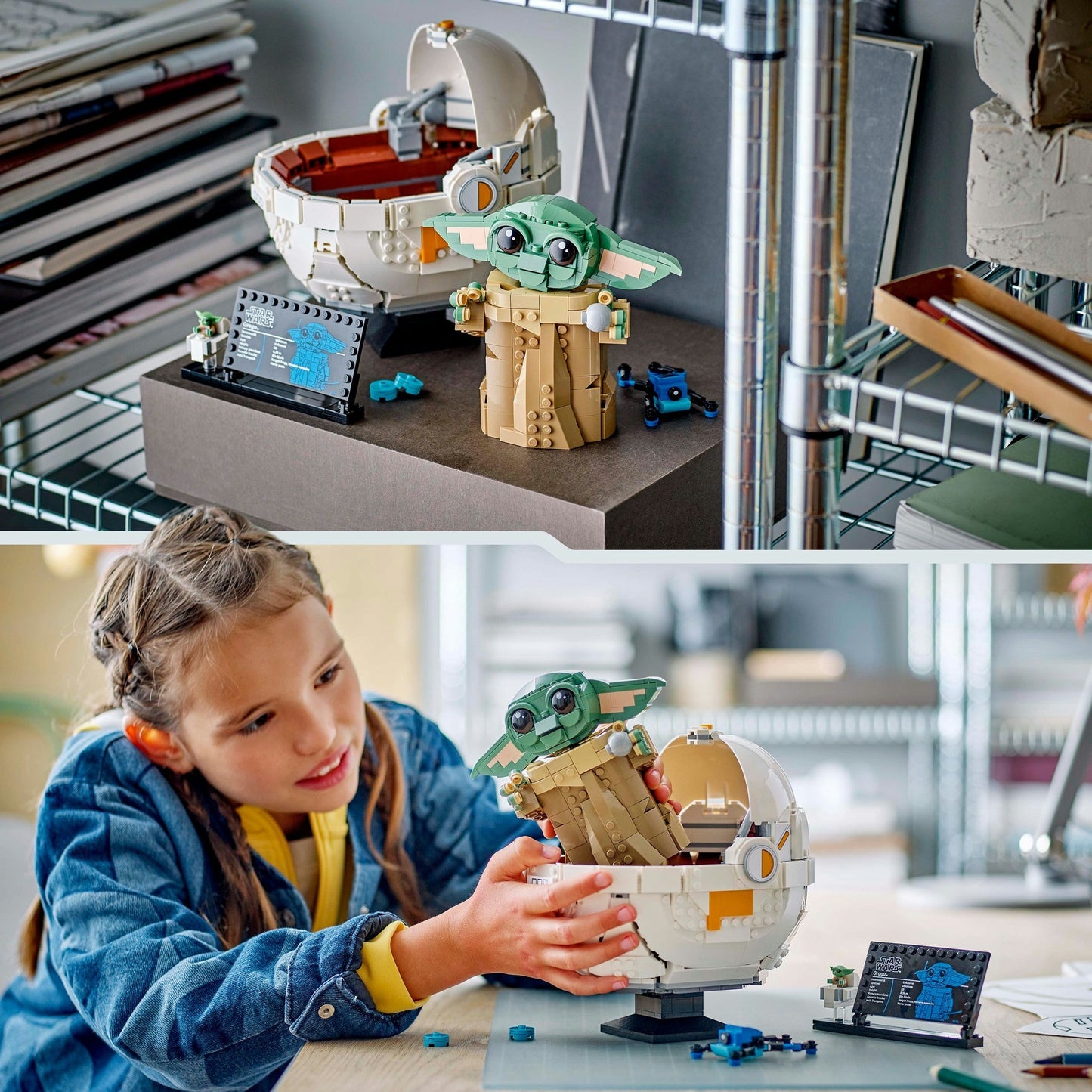 LEGO star wars 75403 grogu met zweefkinderwagen