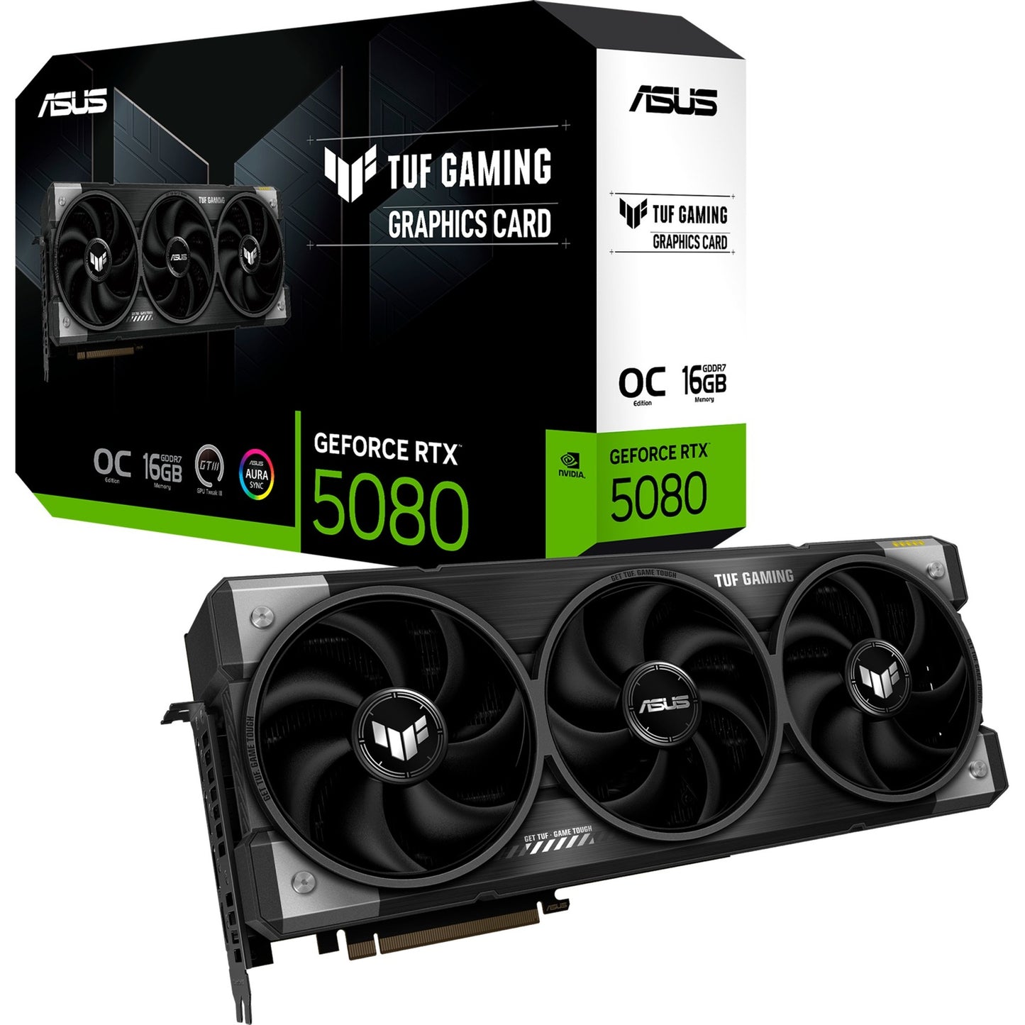 ASUS tuf gaming geforce rtx 5080 oc 16gb grafische kaart (3x displayport, 2x hdmi)