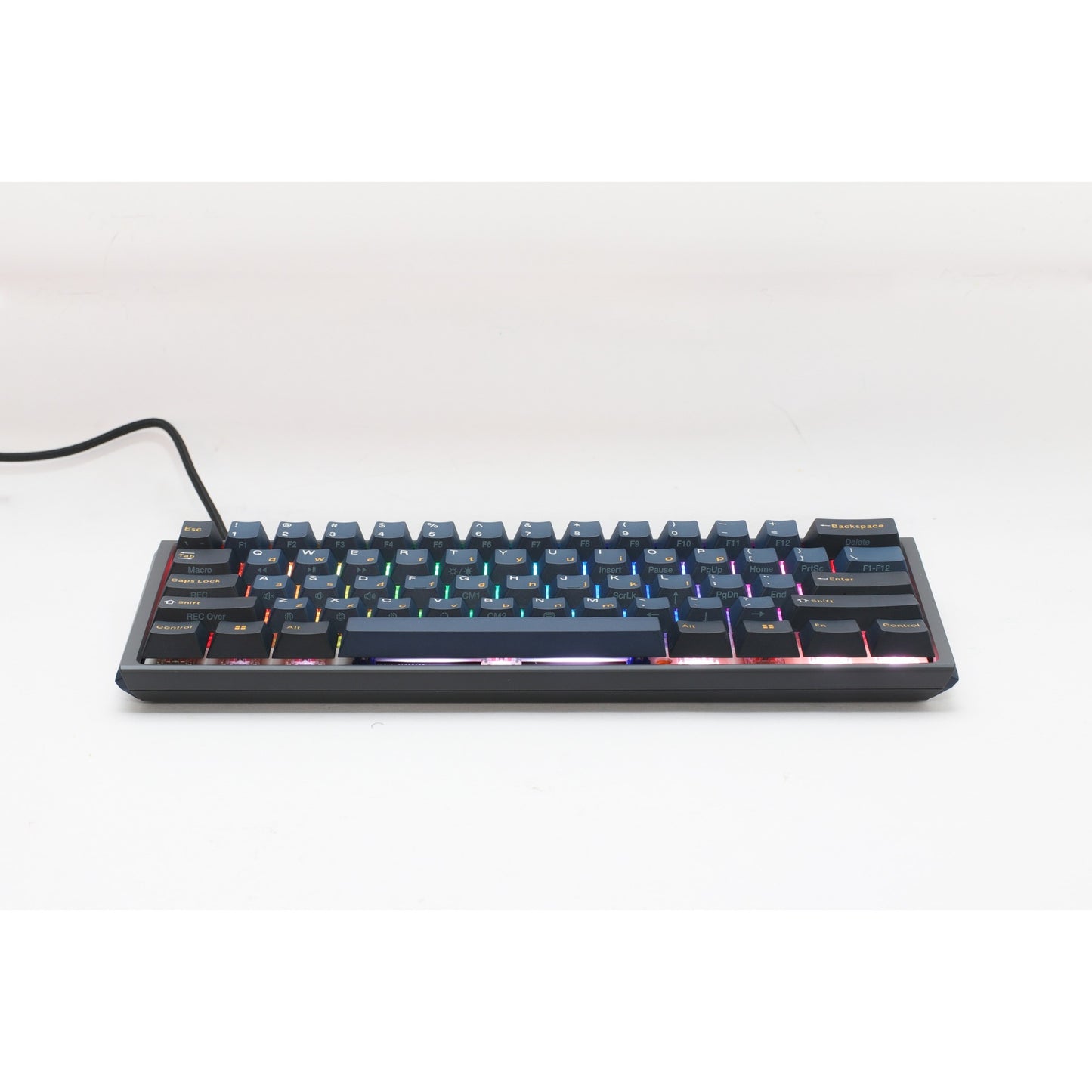 Ducky one 3 pro mini rgb mechanisch gaming toetsenbord (zwart, us lay-out (qwerty), cherry mx2a blue, 60%, rgb led, double-shot pbt, quack mechanics, hot swap)