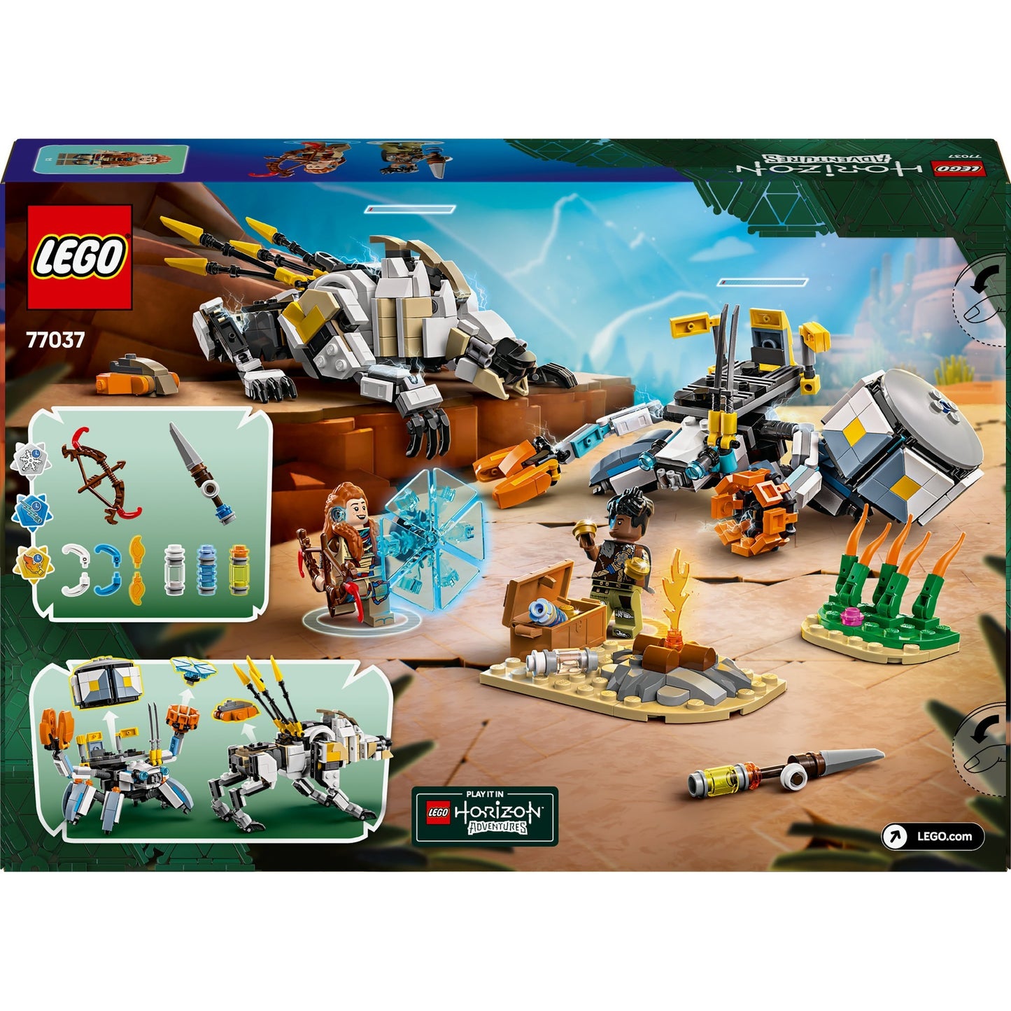 LEGO horizon adventures - aloy en varl vs. shell-walker en sawtooth constructiespeelgoed (77037)