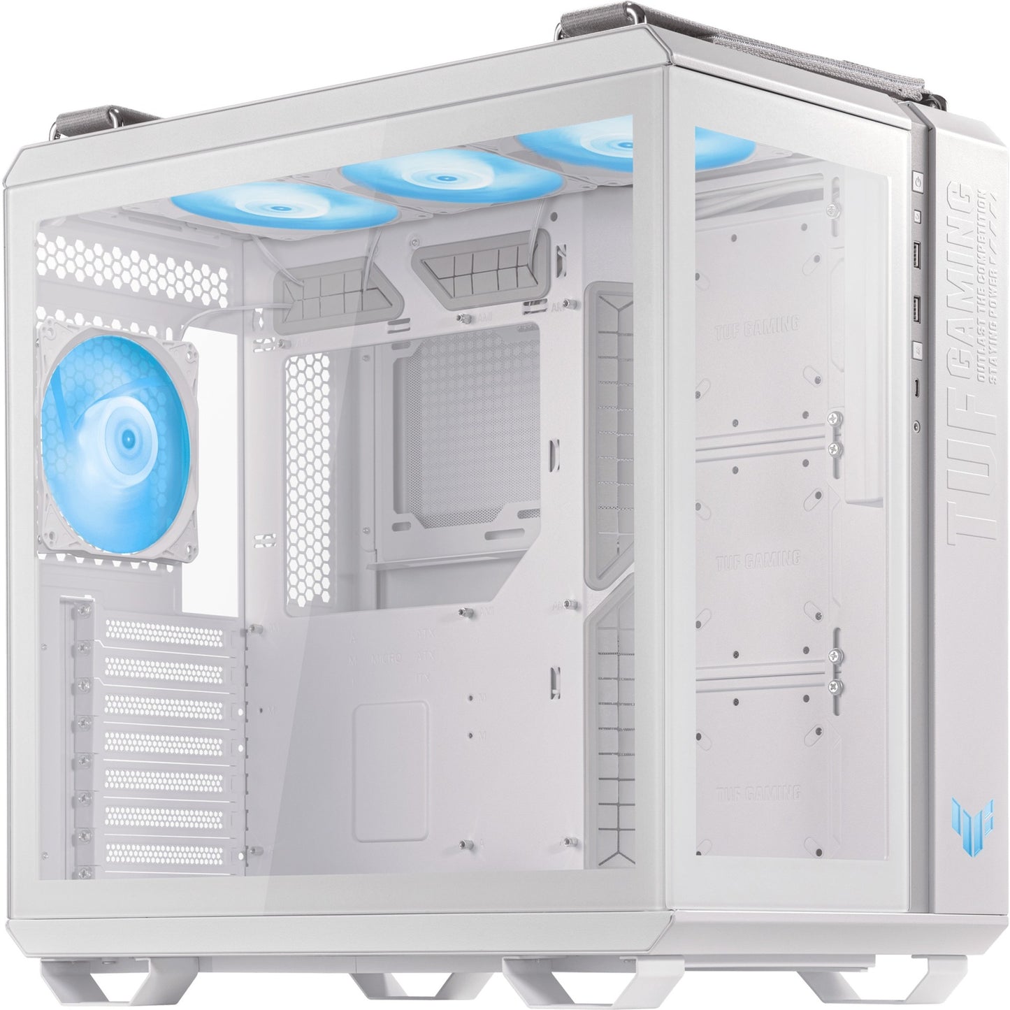 ASUS tuf gaming gt502 plus midi tower behuizing (wit | 2x usb-a | 1x usb-c | tempered glass)