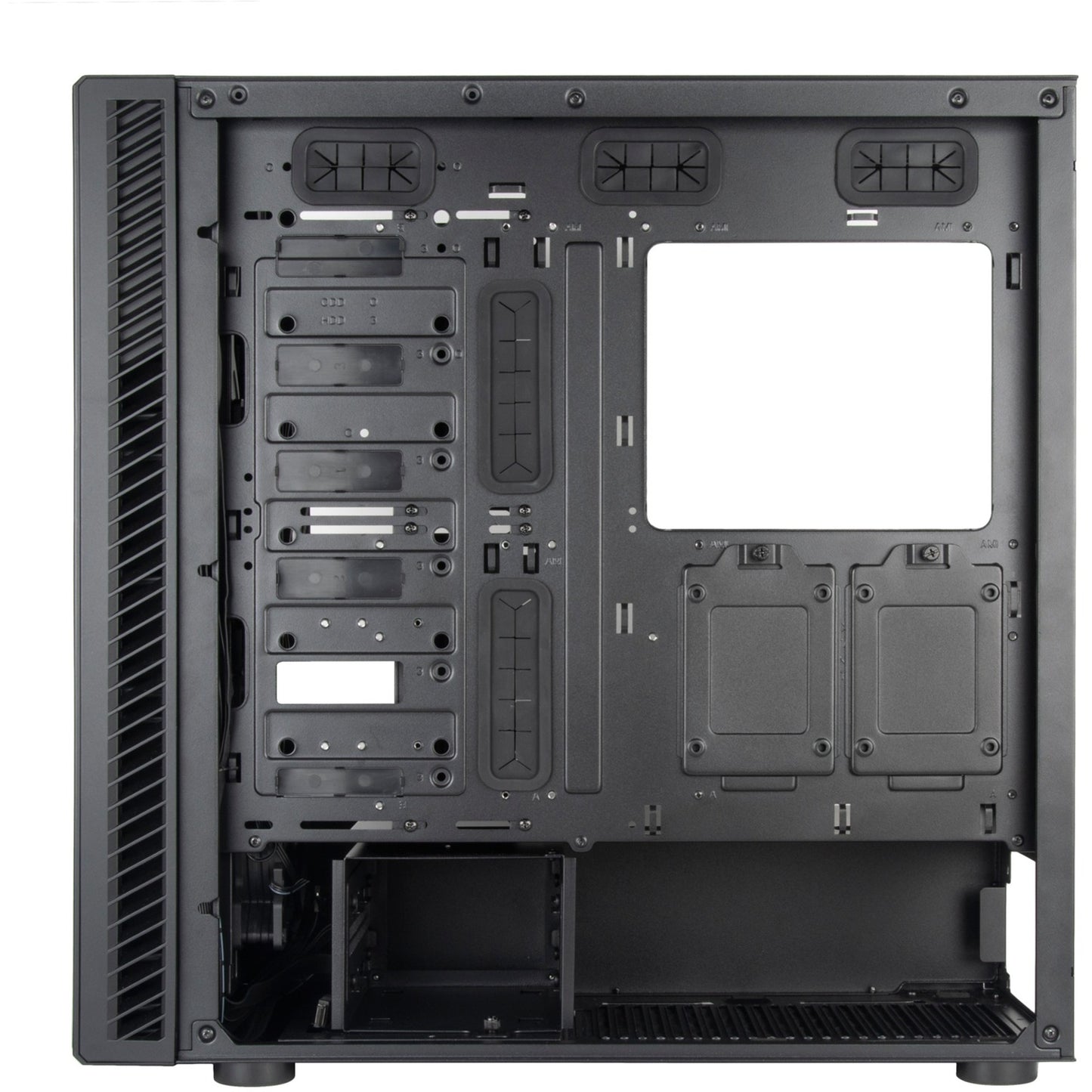SilverStone seta q1 midi tower behuizing (zwart | 2x usb-a | 1x usb-c)
