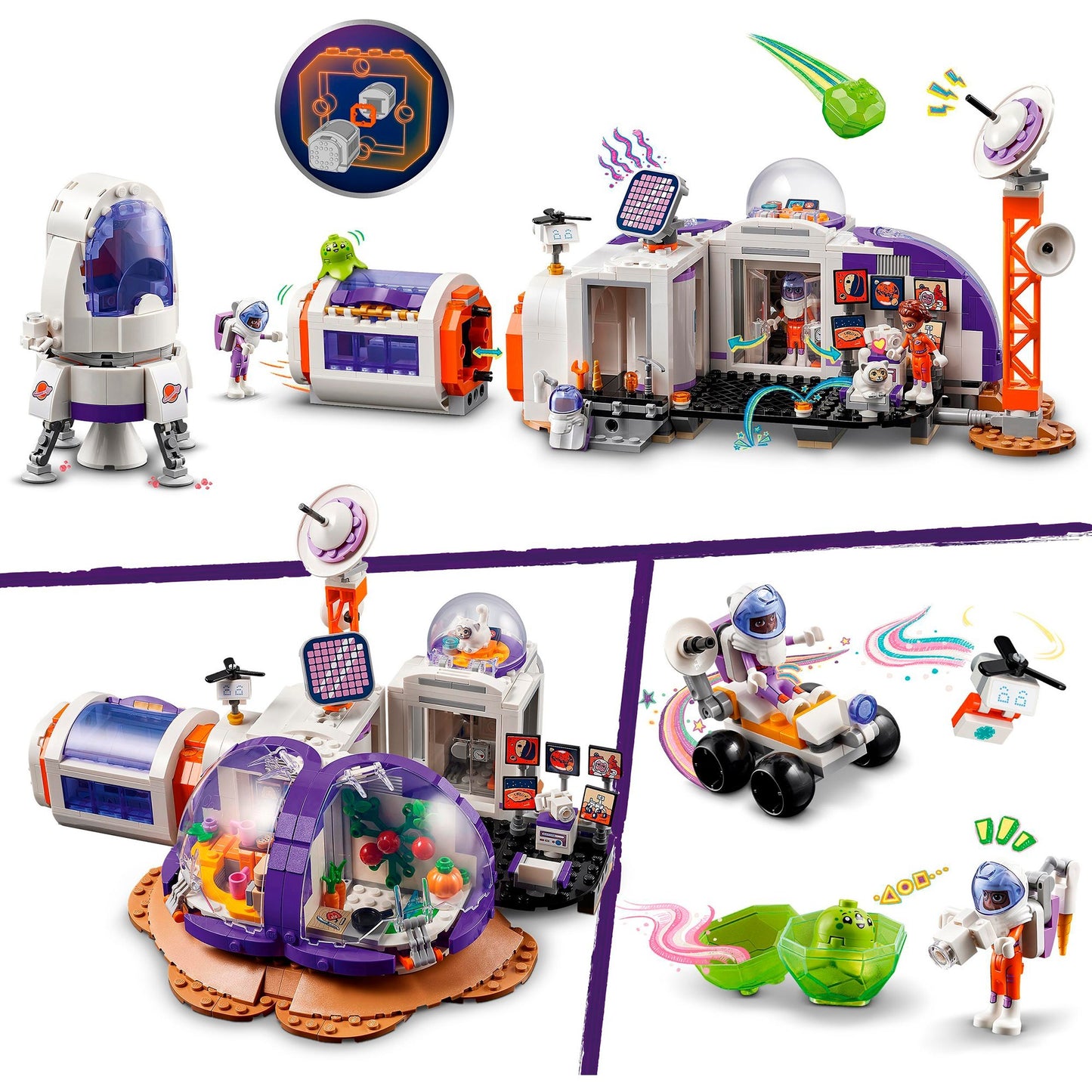 LEGO friends - ruimtebasis op mars en raket constructiespeelgoed (42605)