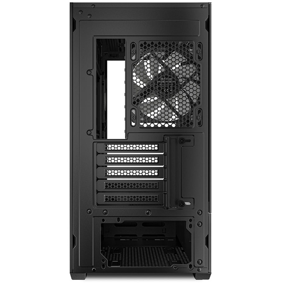 Sharkoon mk6 rgb mini tower behuizing (zwart | 2x usb-a | 1x usb-c | rgb | tempered glass)