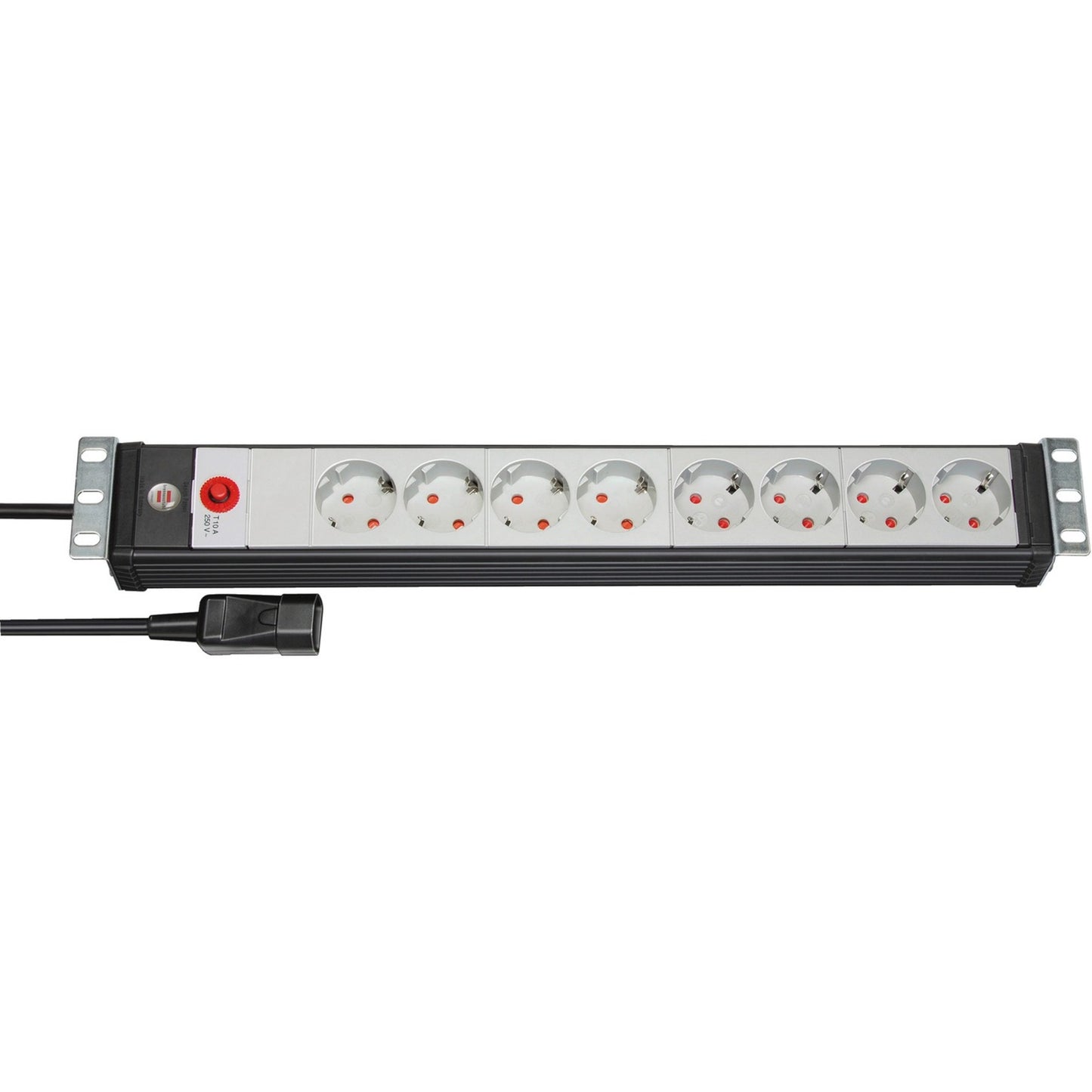 Brennenstuhl premium-line 19 stekkerdoos 8-voudig stekkerdoos (zwart lichtgrijs, 3 meter)
