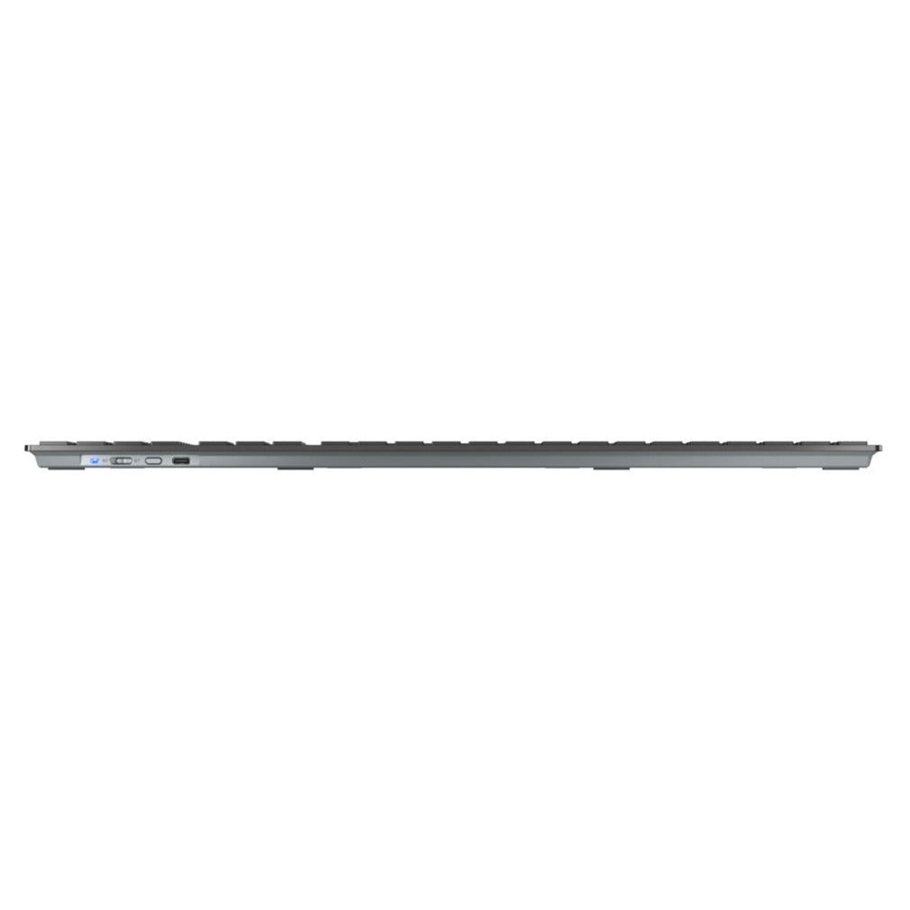 CHERRY kw 9100 slim toetsenbord (zwart, eu lay-out (qwerty), scissor switches, 100%, abs, usb-c, 2.4 ghz, bluetooth)